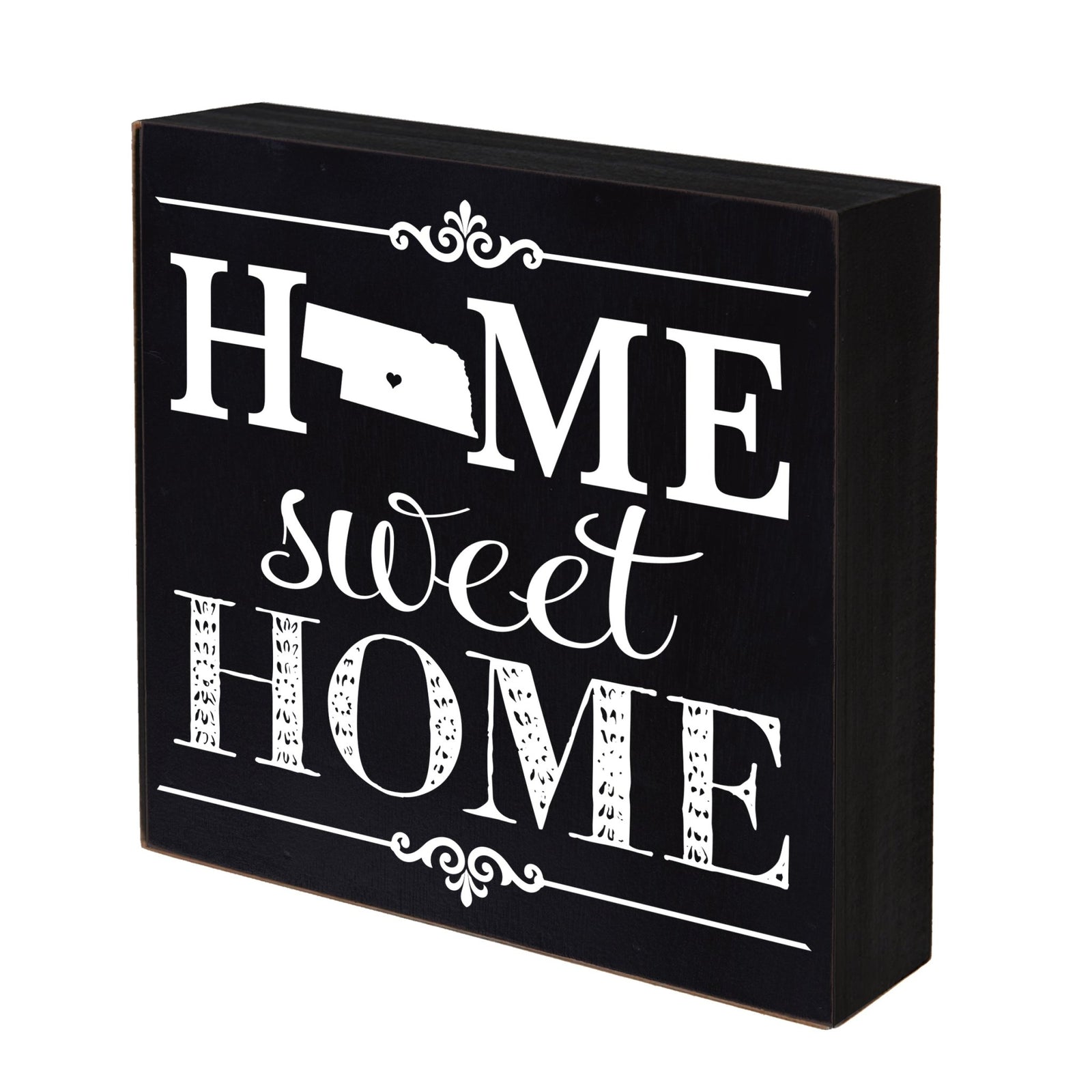 State Shadow Box Home Sweet Home 6x6 - Nebraska - LifeSong Milestones