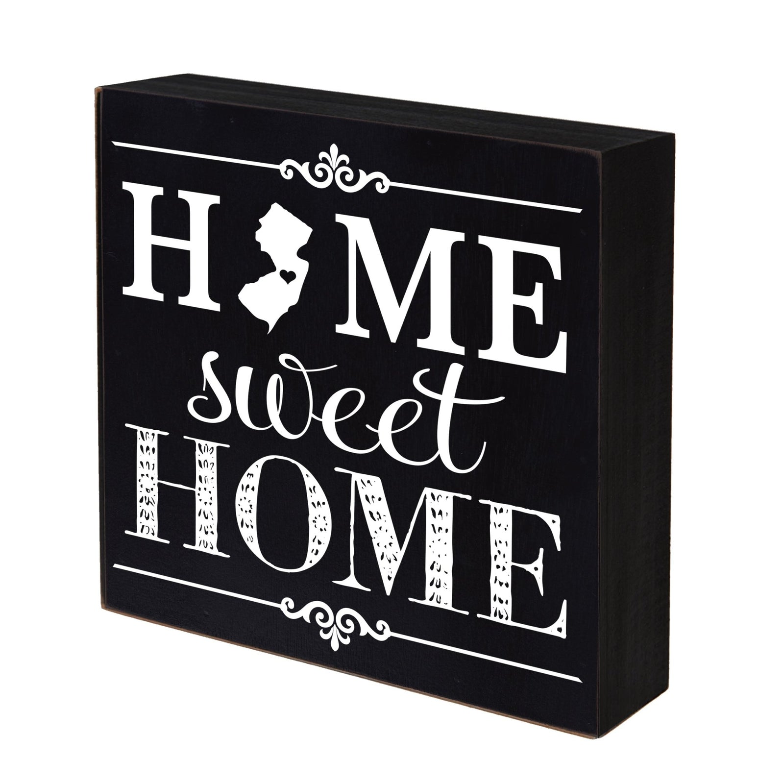 State Shadow Box Home Sweet Home 6x6 - New Jersey - LifeSong Milestones