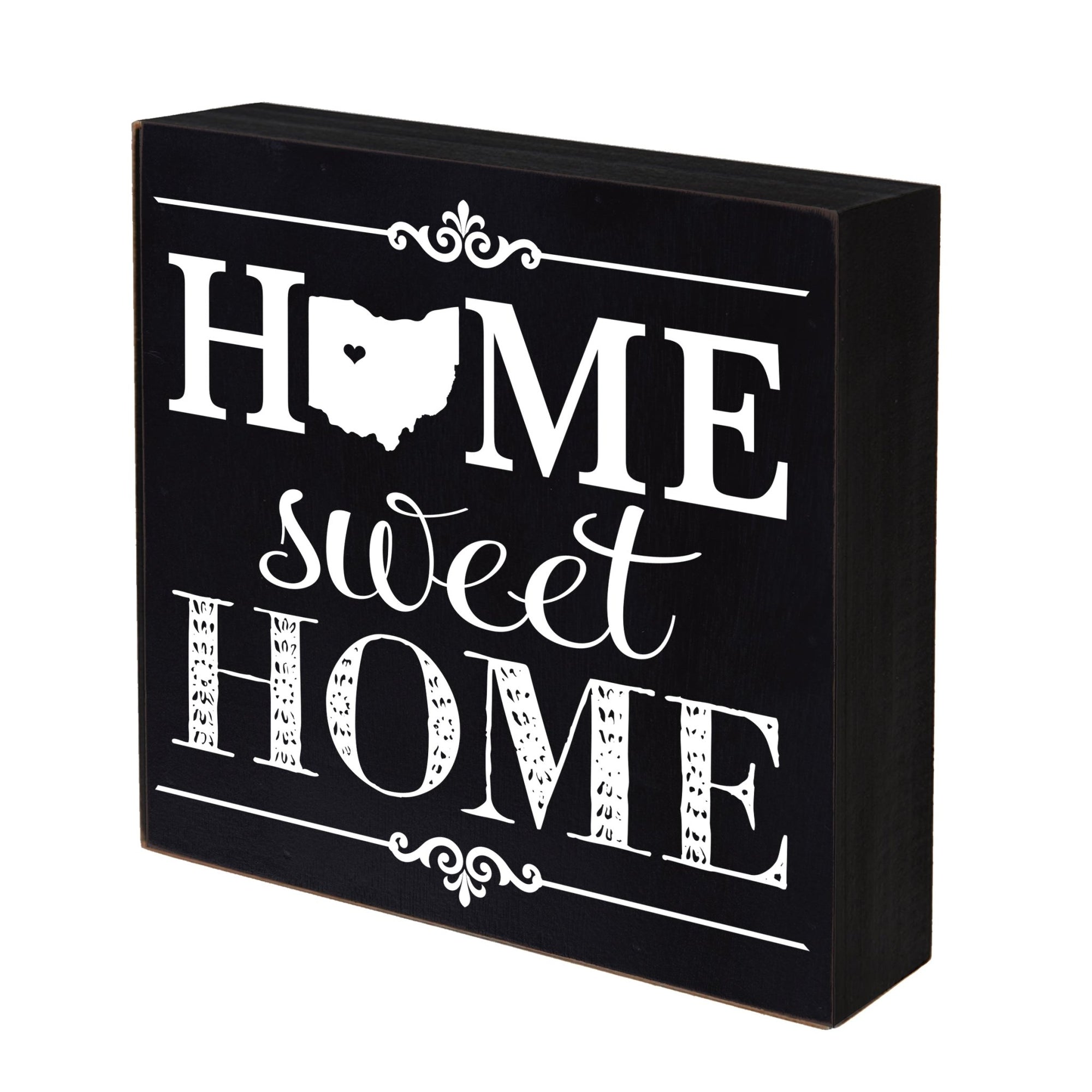 State Shadow Box Home Sweet Home 6x6 - Ohio - LifeSong Milestones