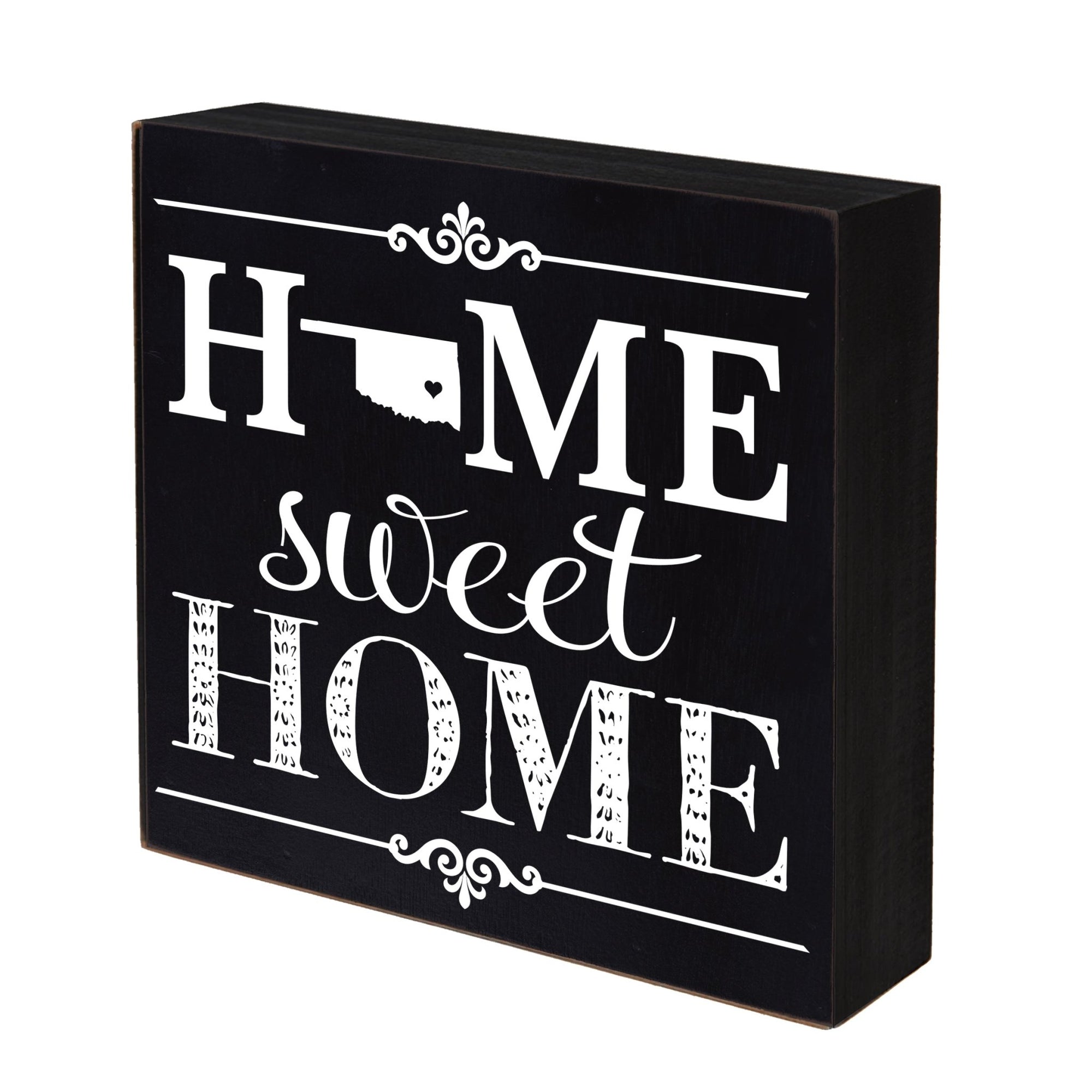 State Shadow Box Home Sweet Home 6x6 - Oklahoma - LifeSong Milestones