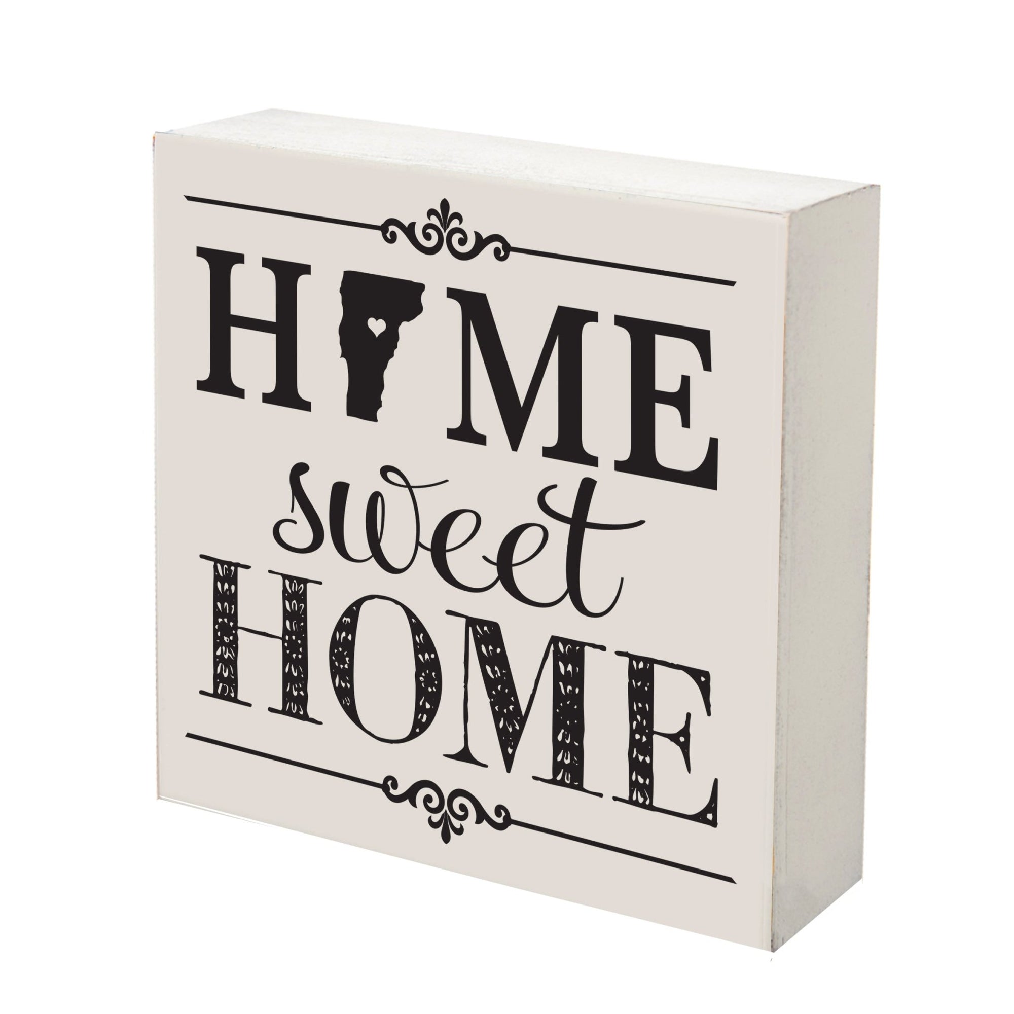State Shadow Box Home Sweet Home 6x6 - Vermont - LifeSong Milestones