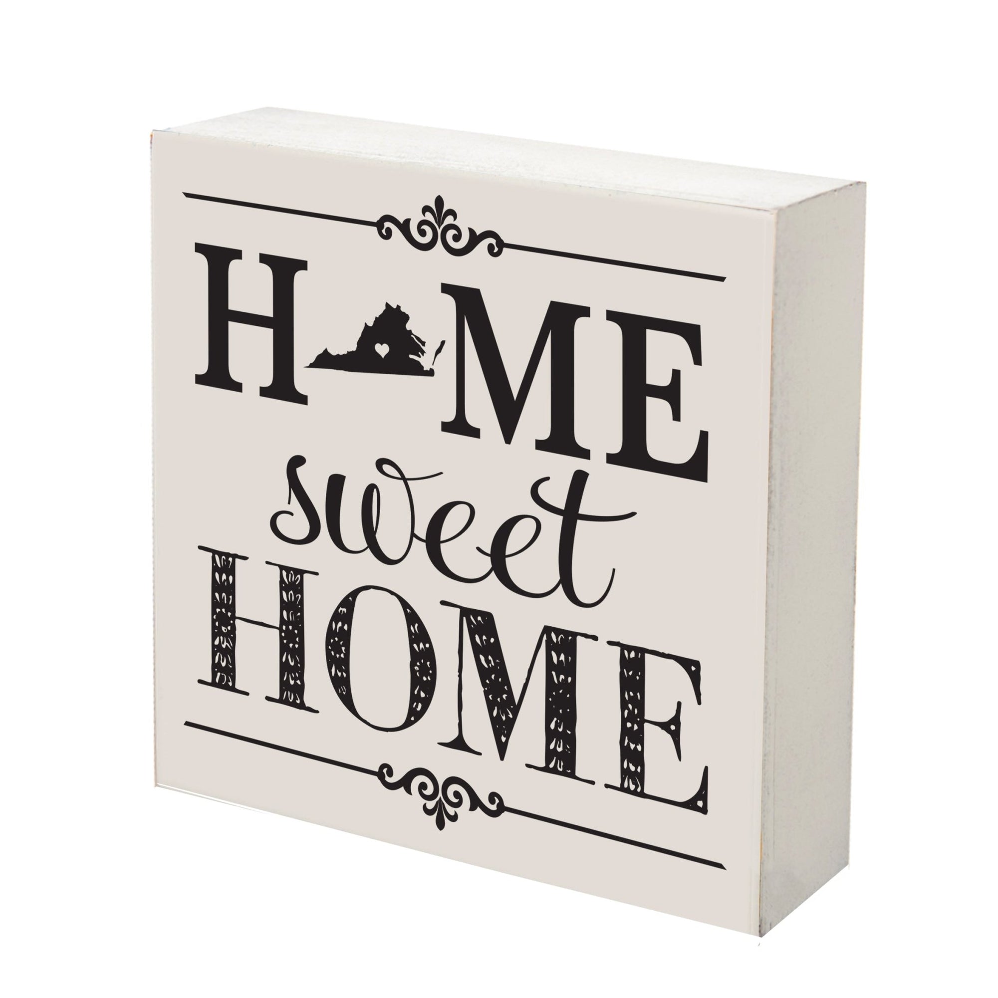 State Shadow Box Home Sweet Home 6x6 - Virginia - LifeSong Milestones