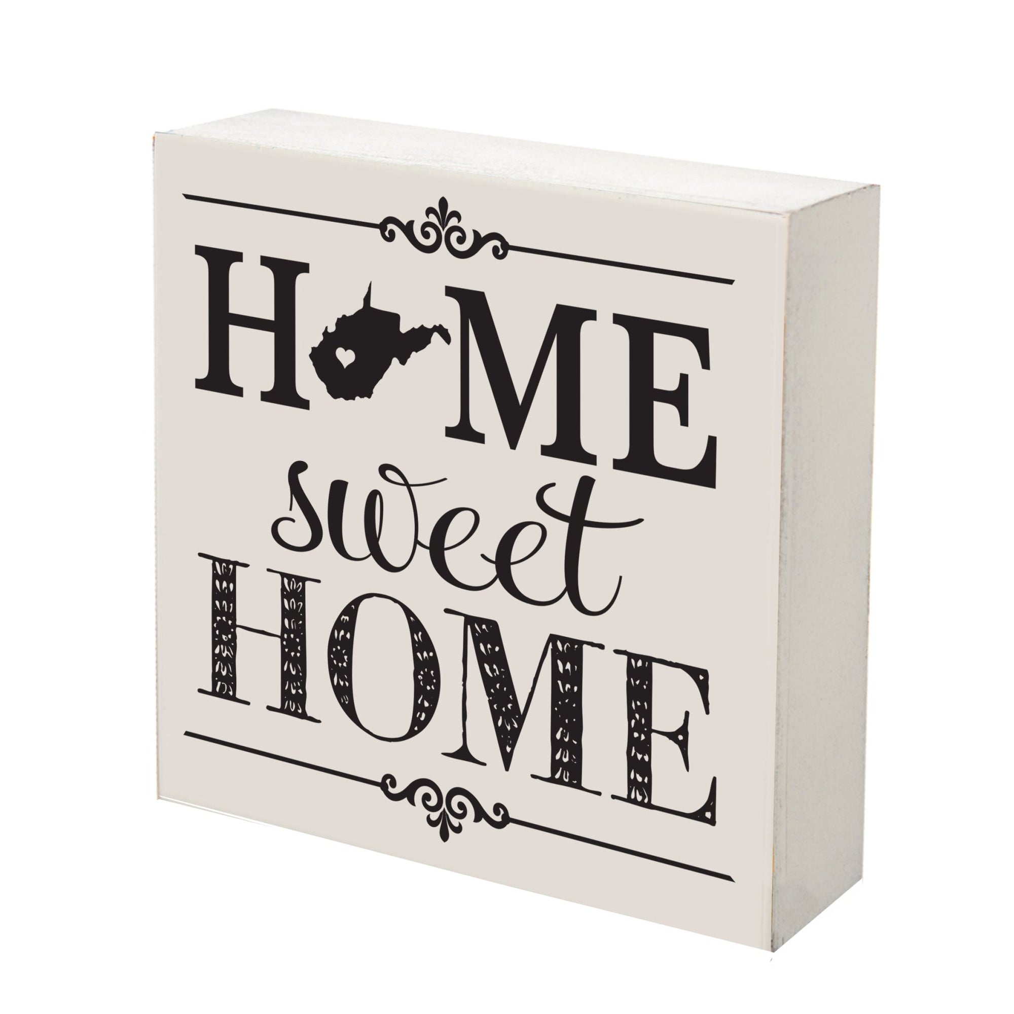 State Shadow Box Home Sweet Home 6x6 - West Virginia - LifeSong Milestones