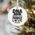 Stepdads White Ornament With Inspirational Message Gift Ideas - DNA Doesn't Make You Family - LifeSong Milestones