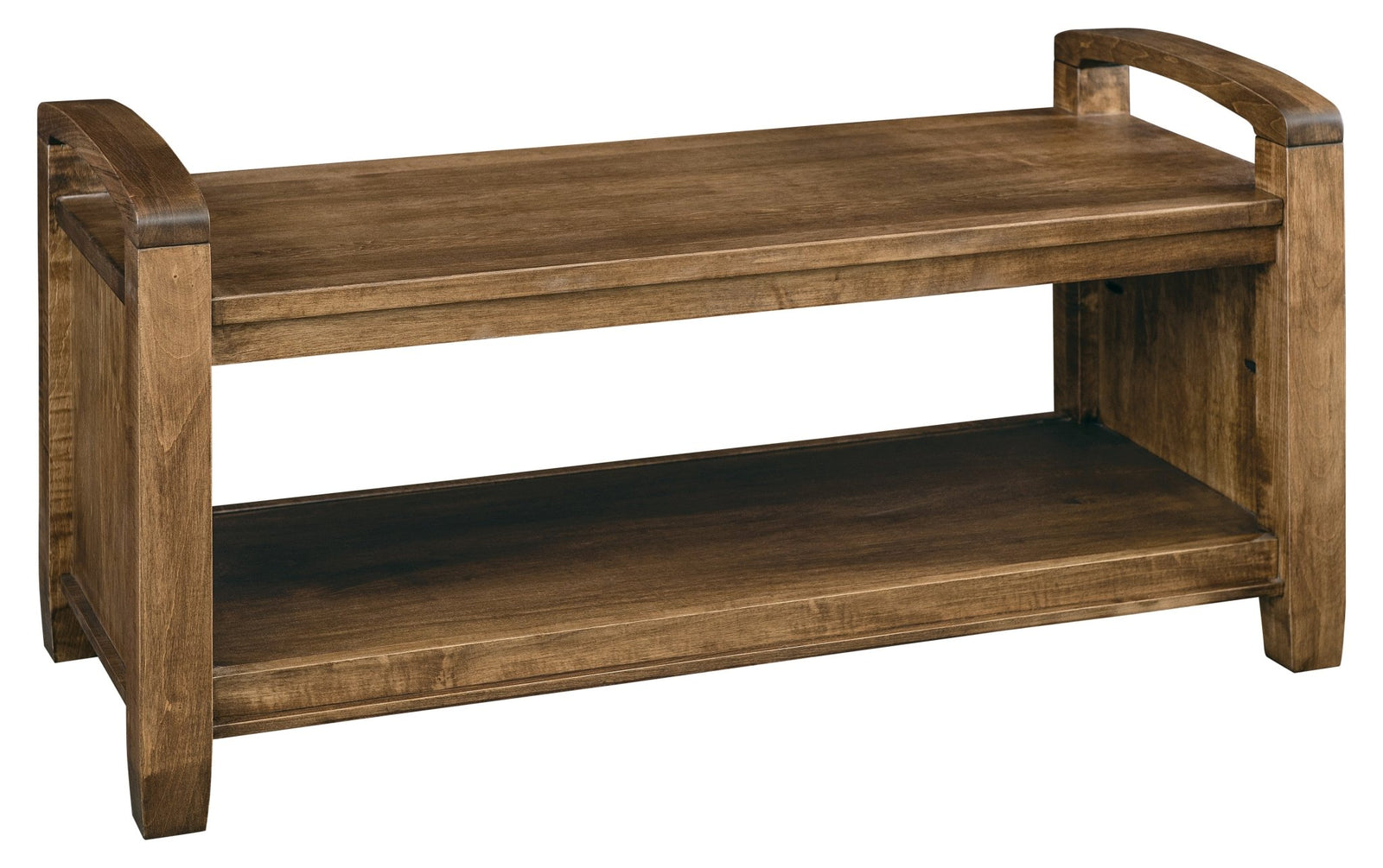 Storage Bench Wood Bench |Coffee Table Large Wooden Bench Seat| Rosemont with Open Storage - LifeSong Milestones