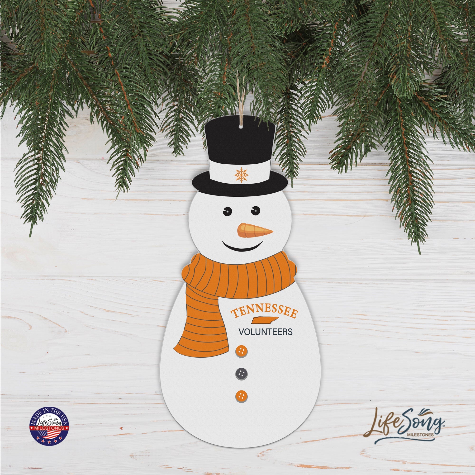 Tennessee Snowman Ornament Gift - LifeSong Milestones