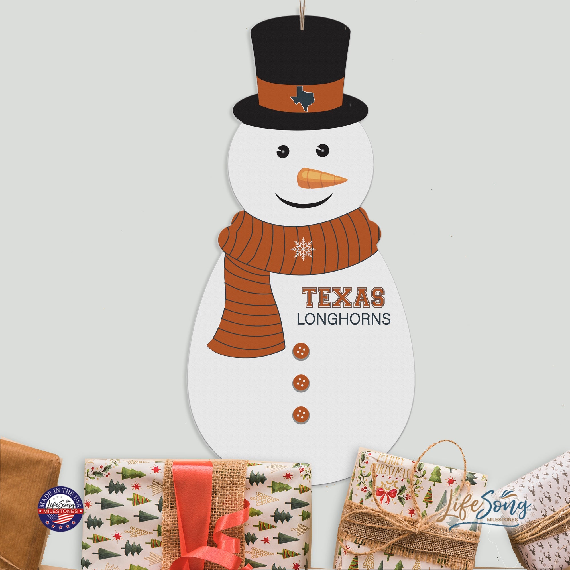 Texas Snowman Ornament Gift - LifeSong Milestones