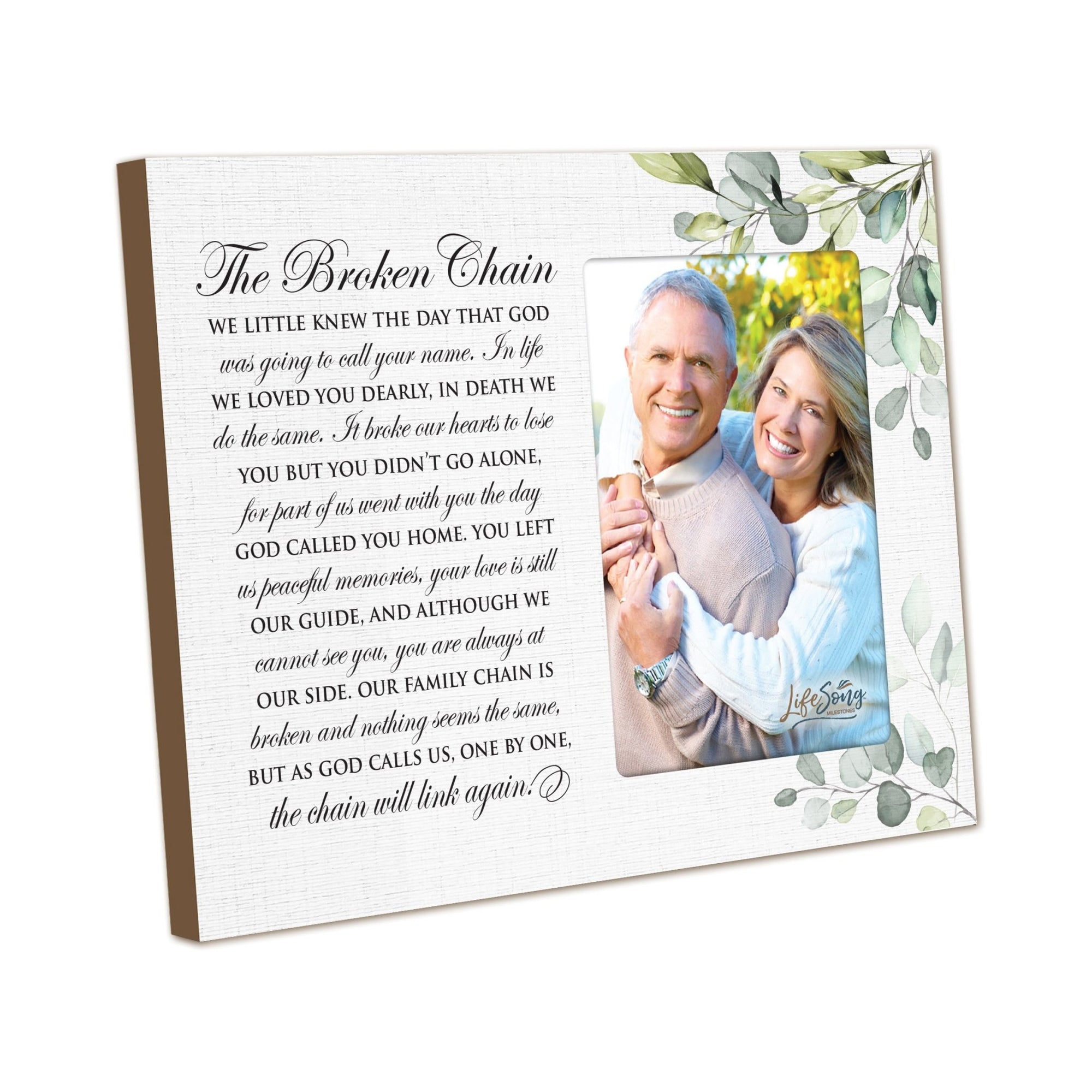 The Broken Chain Rustic-Inspired Human Memorial Photo Frame Bereavement Sympathy Gift For The Loss Of Loved One - LifeSong Milestones