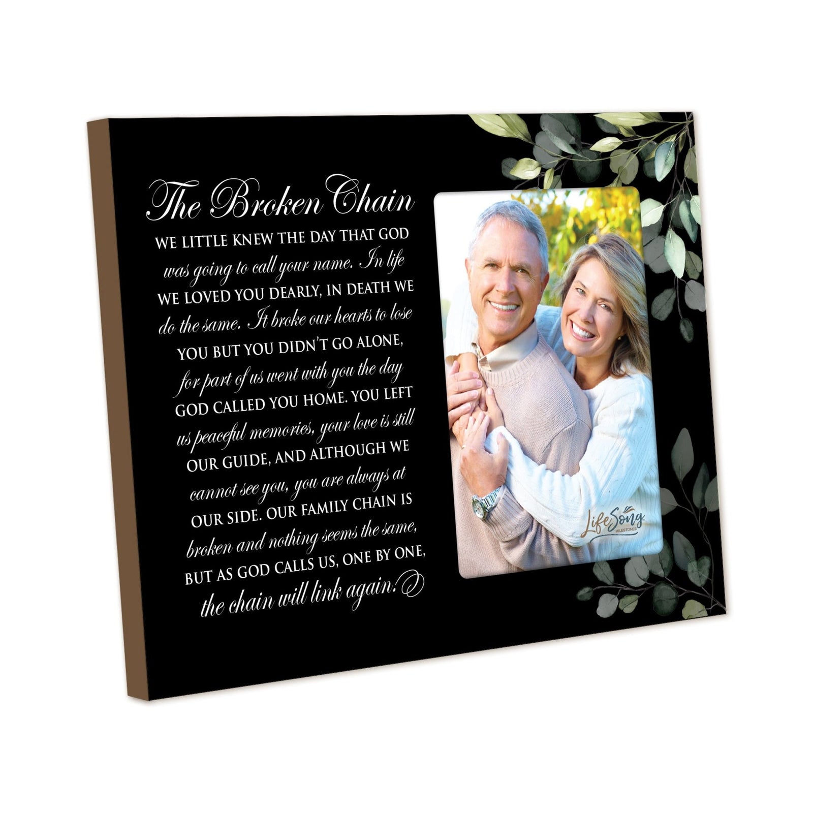 The Broken Chain Rustic-Inspired Human Memorial Photo Frame Bereavement Sympathy Gift For The Loss Of Loved One - LifeSong Milestones