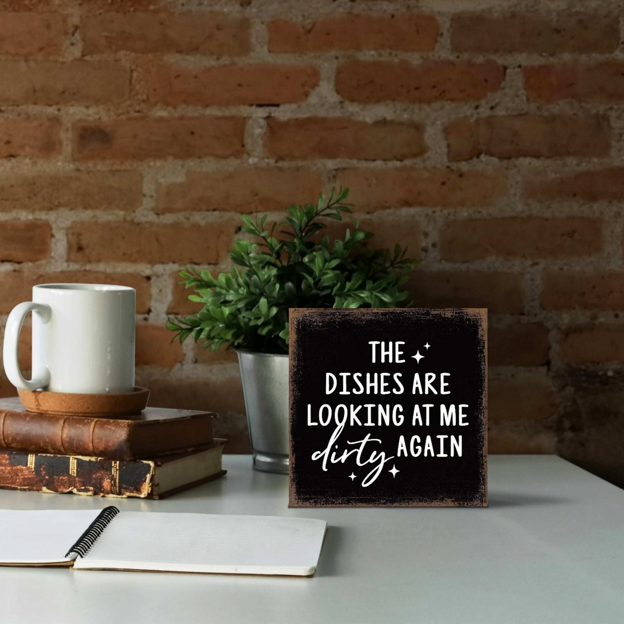 The Dishes Are Looking At Me Vintage-Inspired Wooden Kitchen Shelf Décor For Housewarming Gift Ideas - LifeSong Milestones