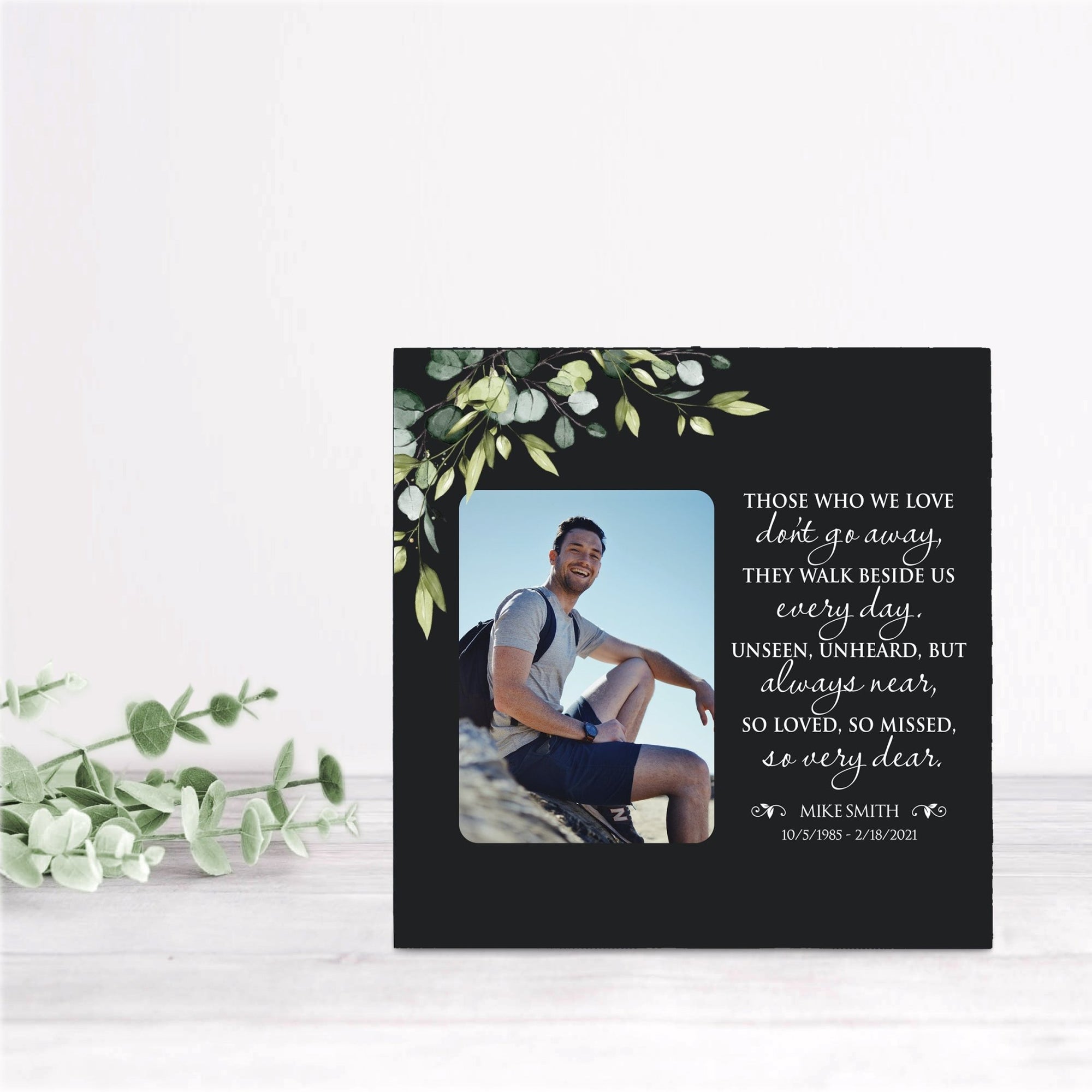 Timeless Human Memorial Shadow Box Photo Urn in Black - Those Who We Love - LifeSong Milestones