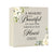 Timeless Human Memorial Shadow Box Urn With Inspirational Verse in Ivory - A Memory Is A Beautiful Joy - LifeSong Milestones