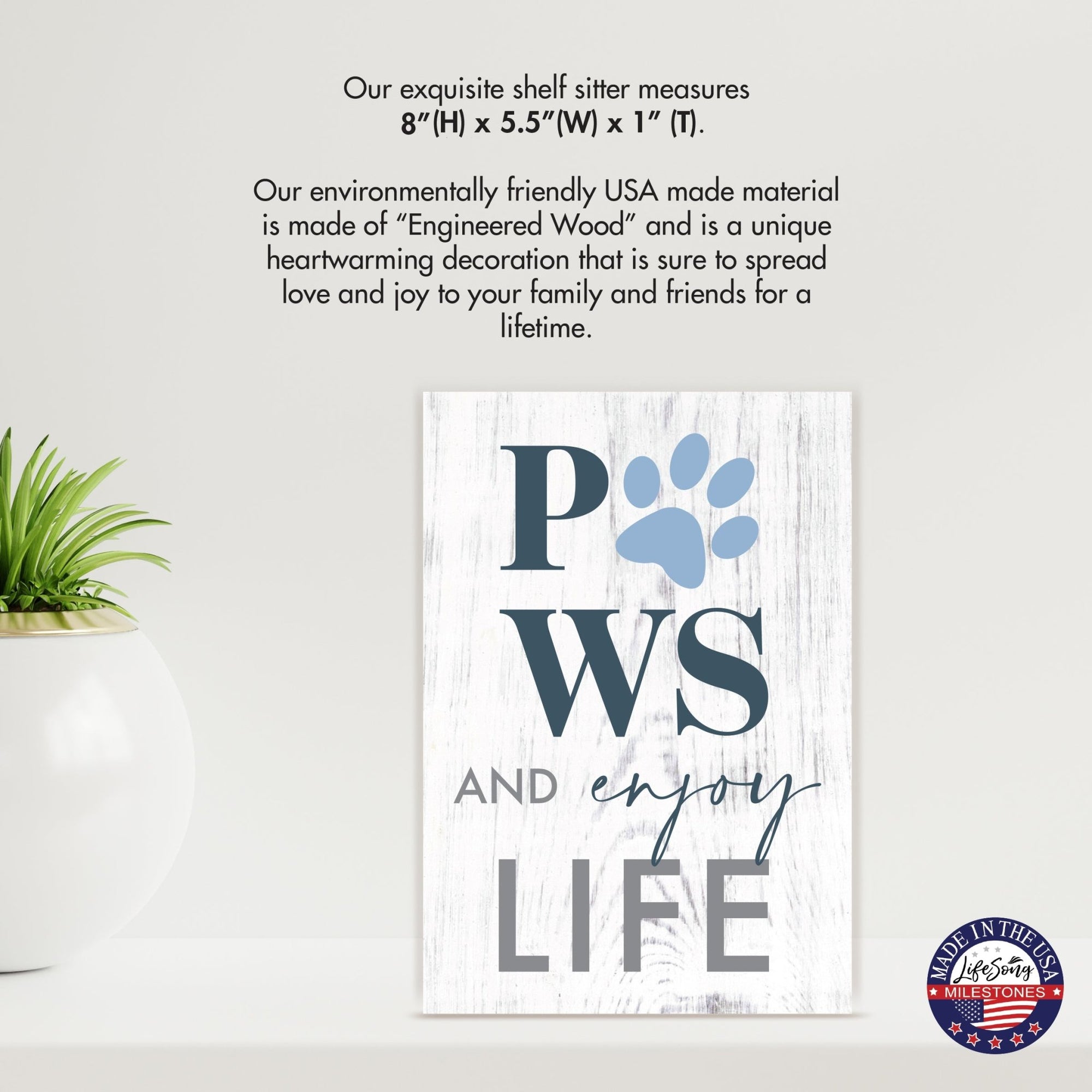 Unique Pet Shelf Décor and Tabletop Signs for Home Décor - LifeSong Milestones