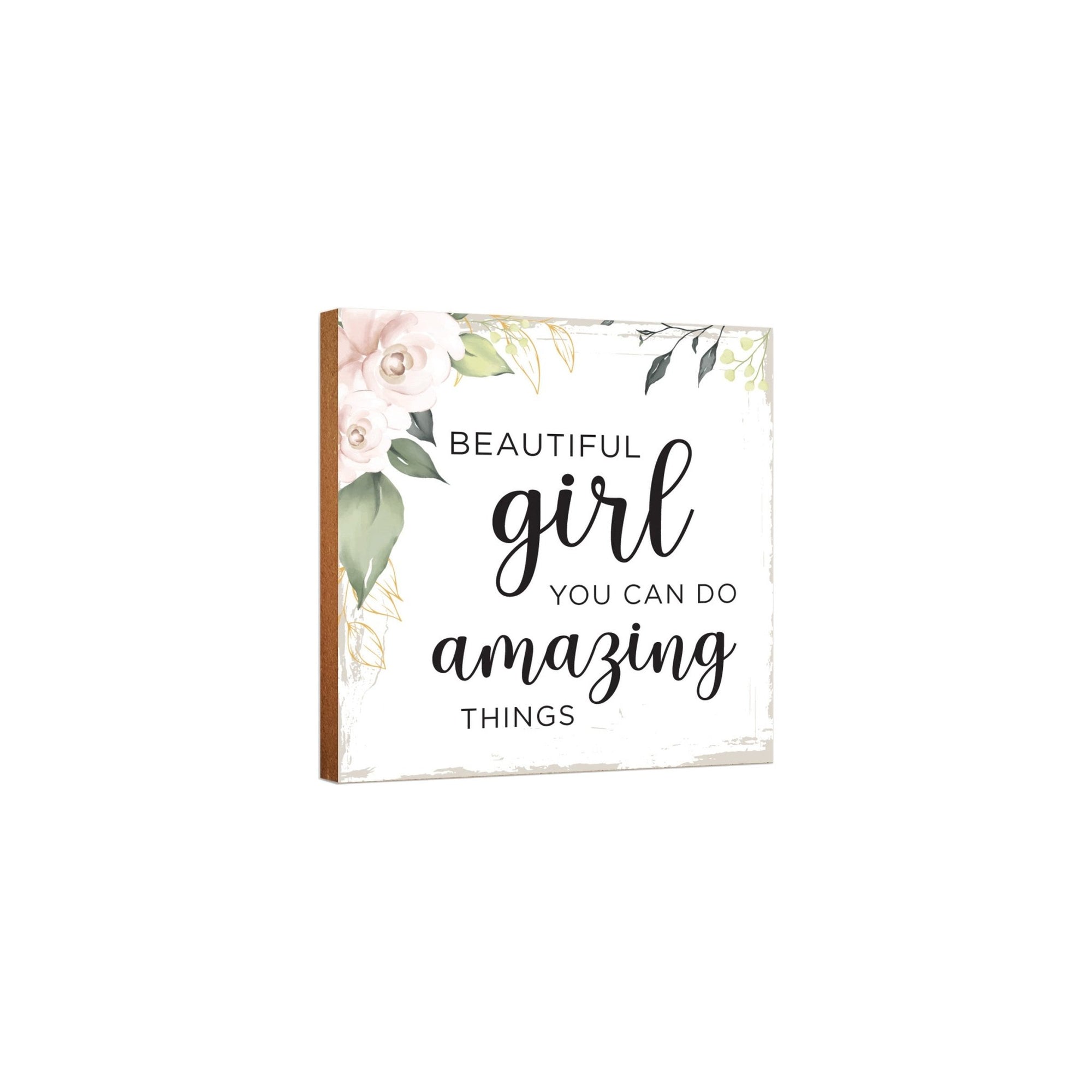 Unique Shelf Decor and Table Top Signs Gift for Daughter - LifeSong Milestones