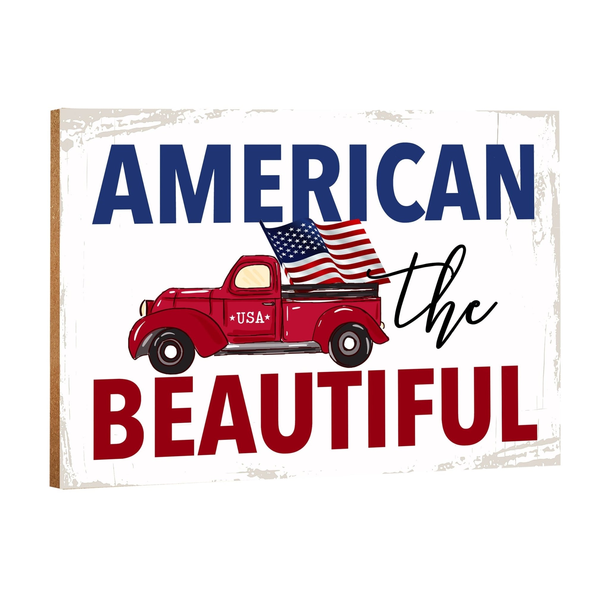 Unique Shelf Décor and Tabletop Americana Wooden Signs - LifeSong Milestones