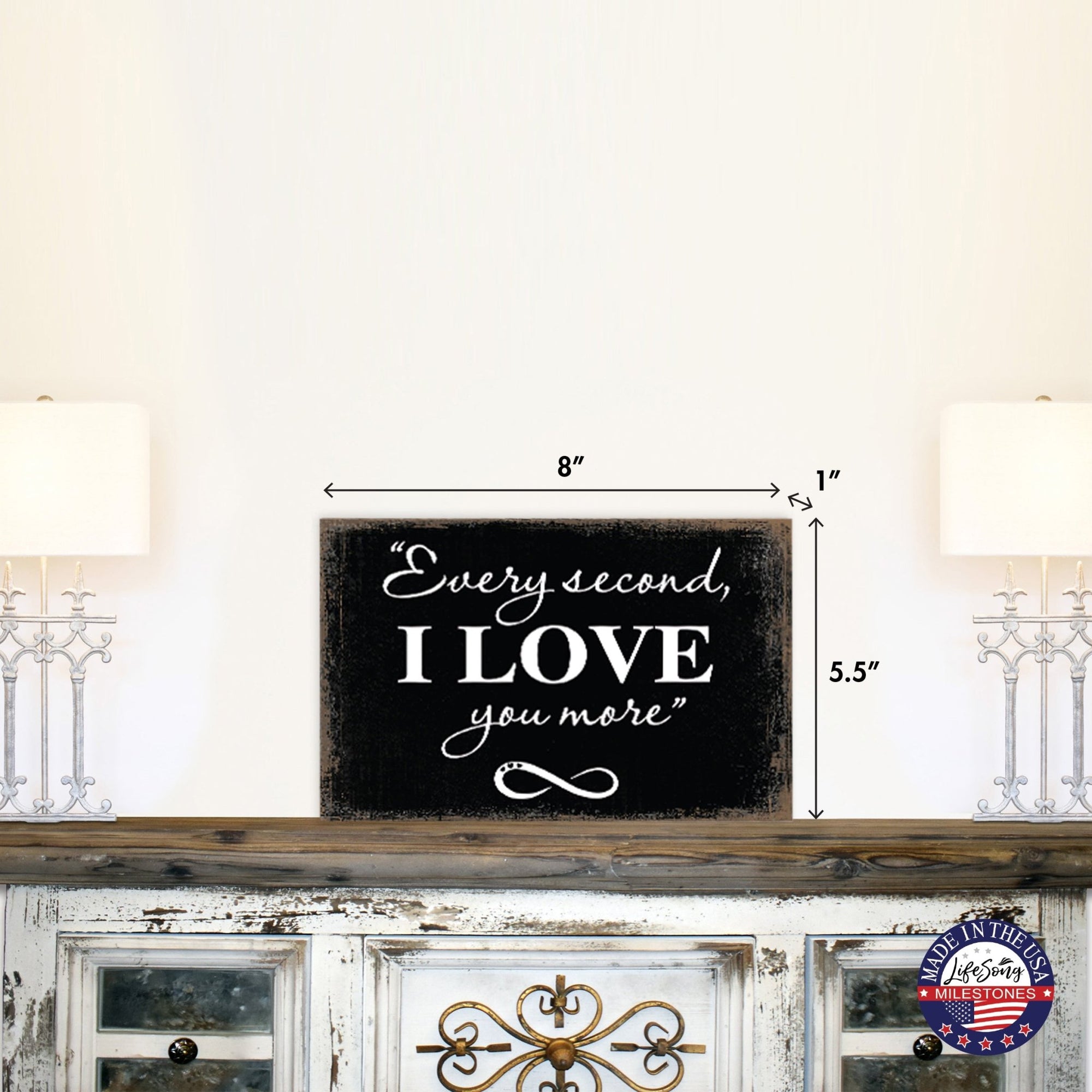 Unique Shelf Decor and Tabletop Signs for Wedding Anniversary Gift for Couples - A Perfect Marriage - LifeSong Milestones