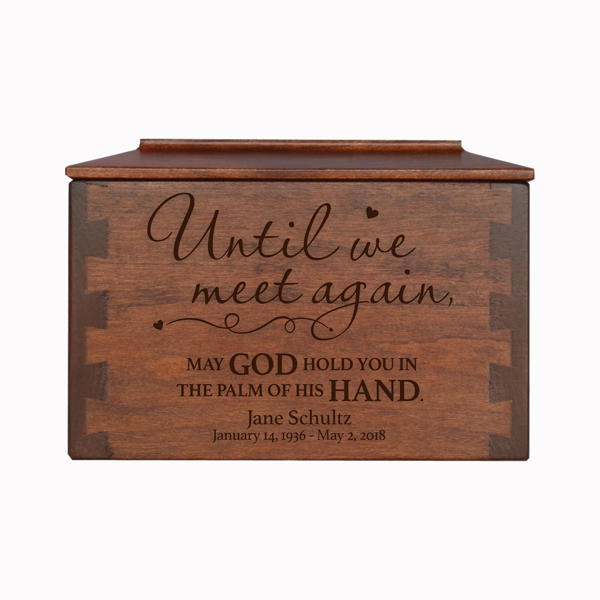 Personalized Unique Handcrafted Memorial Cremation Urn Box for Ashes