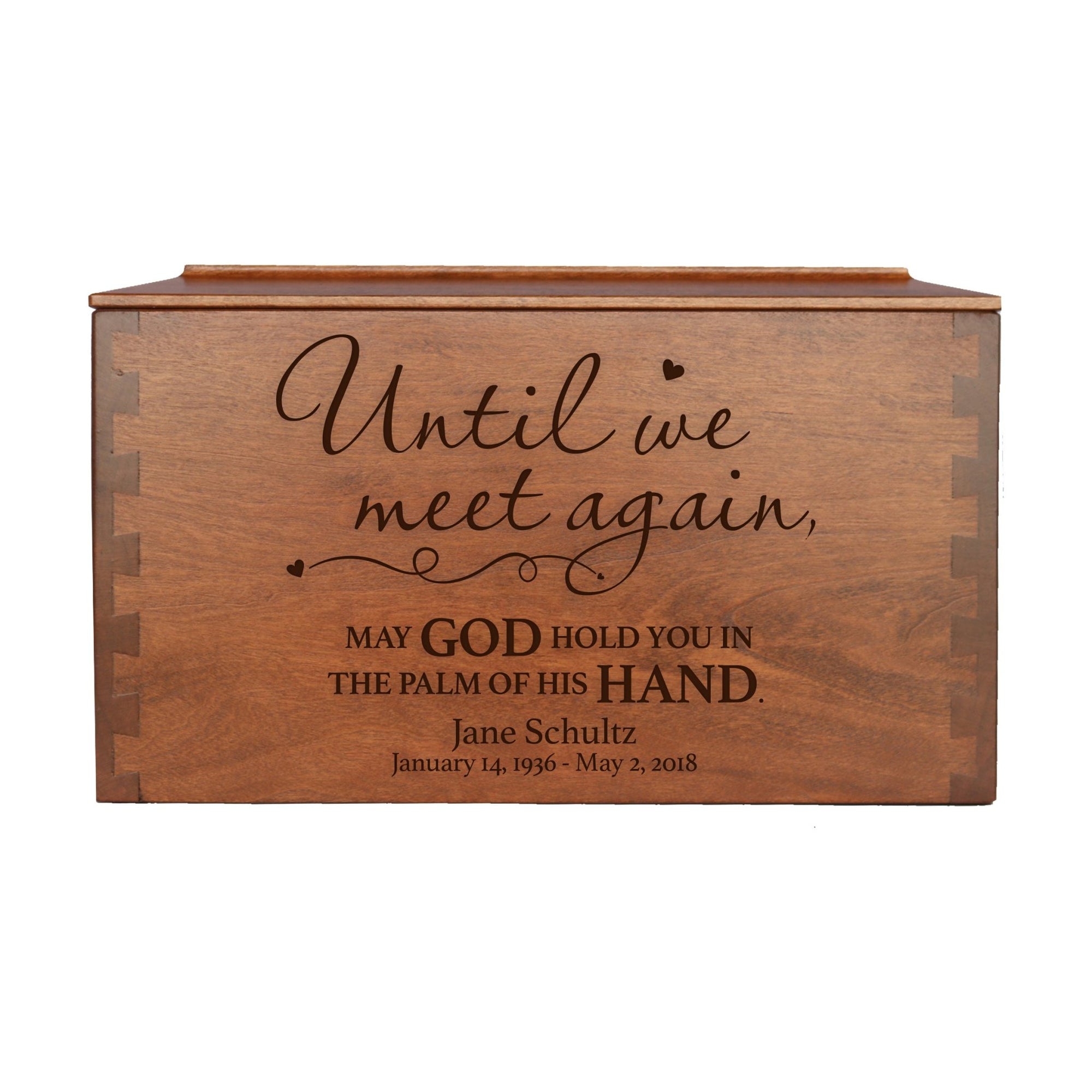 Personalized Unique Handcrafted Memorial Cremation Urn Box for Ashes