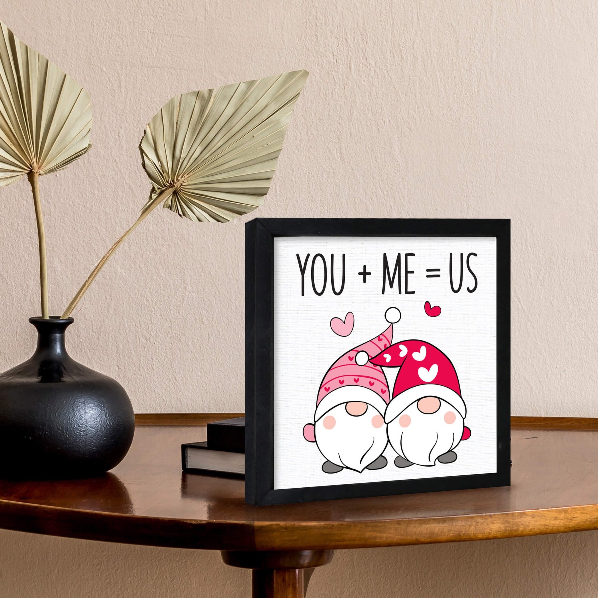 Valentine’s Day Wooden Framed Shadow Box Modern Home Décor - LifeSong Milestones