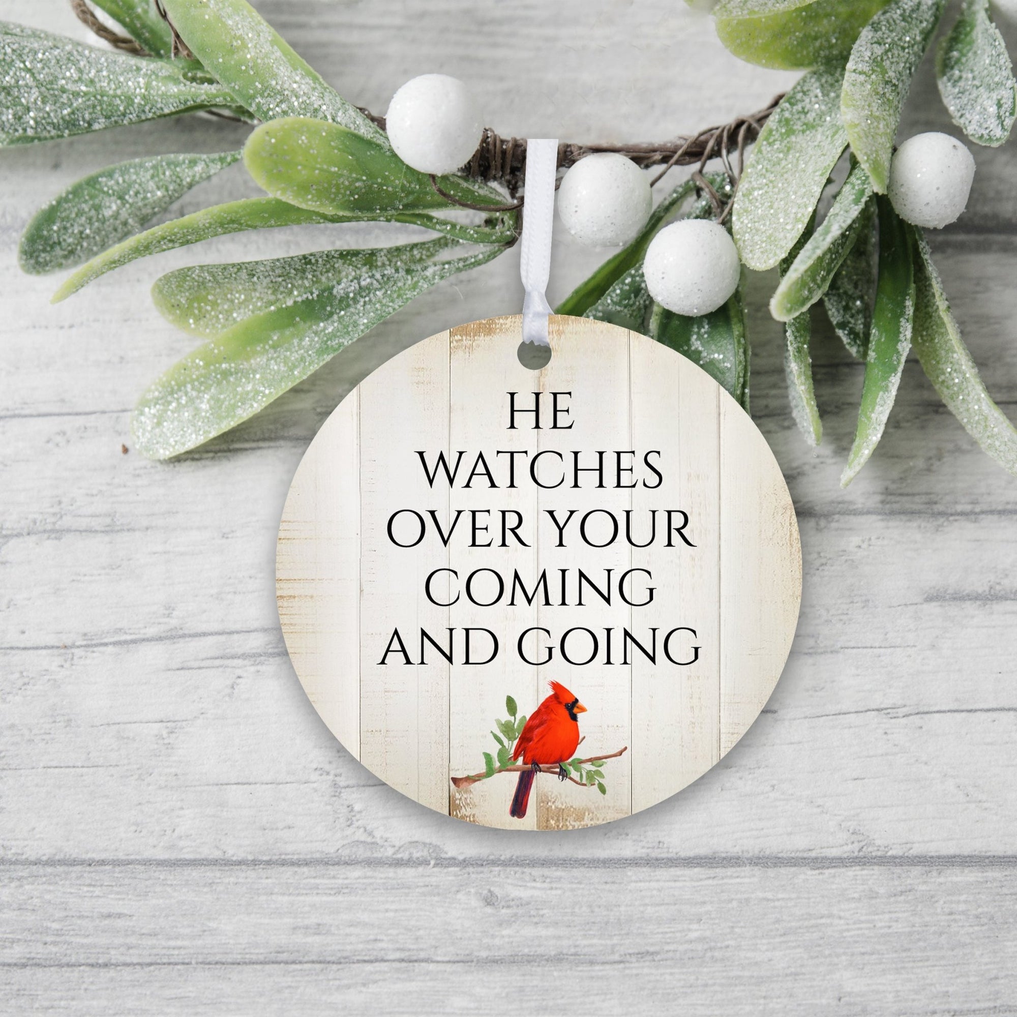 Vintage-Inspired Cardinal Ornament With Everyday Verses Gift Ideas - He Watches - LifeSong Milestones