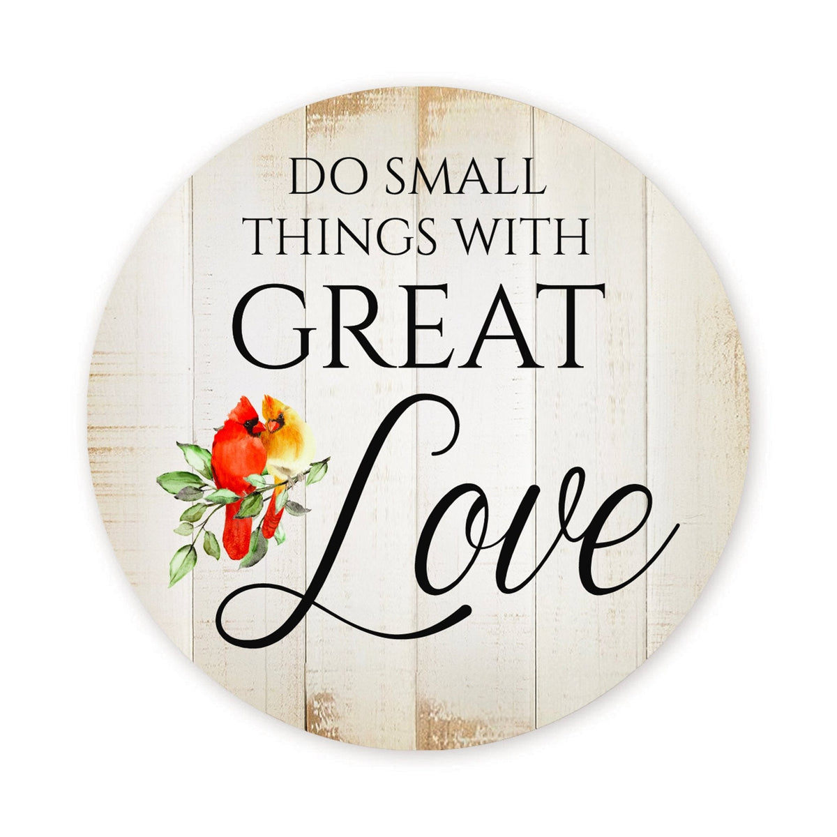 Vintage - Inspired Cardinal Wooden Magnet Printed With Everyday Inspirational Verses Gift Ideas - Do Small Things - LifeSong Milestones