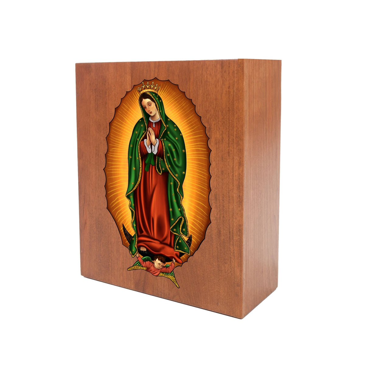 Virgin Lady of Guadalupe Memorial Cremation Scattering Urn For Adult Human Ashes In Spanish - Lady of Guadalupe - LifeSong Milestones