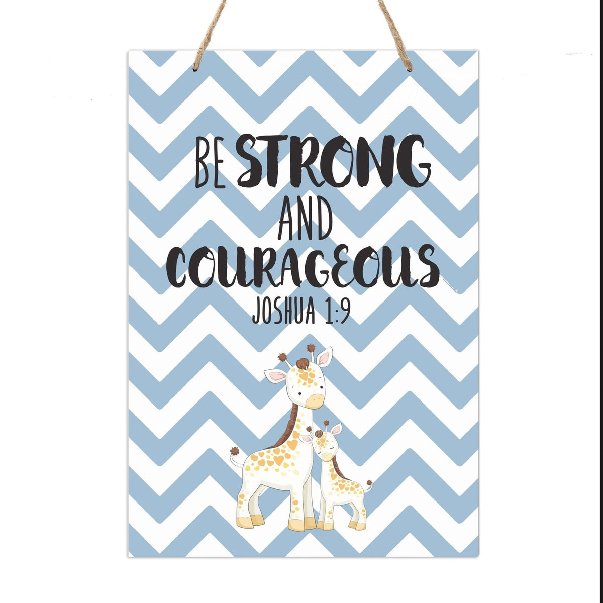 Wall Hanging Rope Signs Baptism Gifts For Boy And Girls - Be Strong &amp; Courageous - LifeSong Milestones