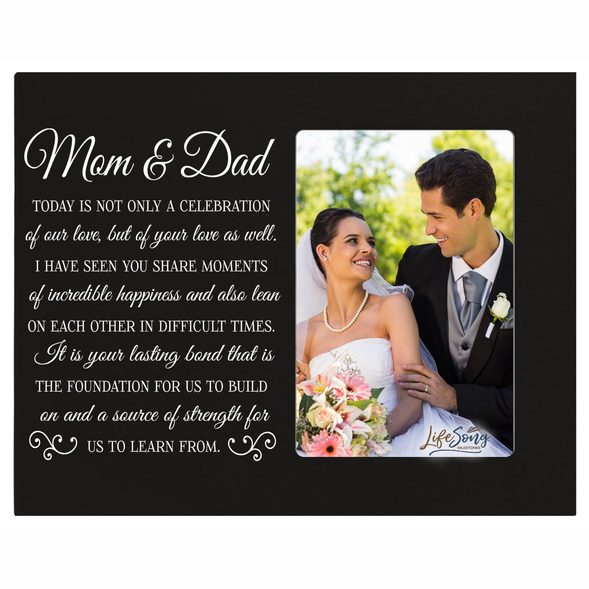 Wedding Keepsake Picture Frames - Mom and Dad - LifeSong Milestones