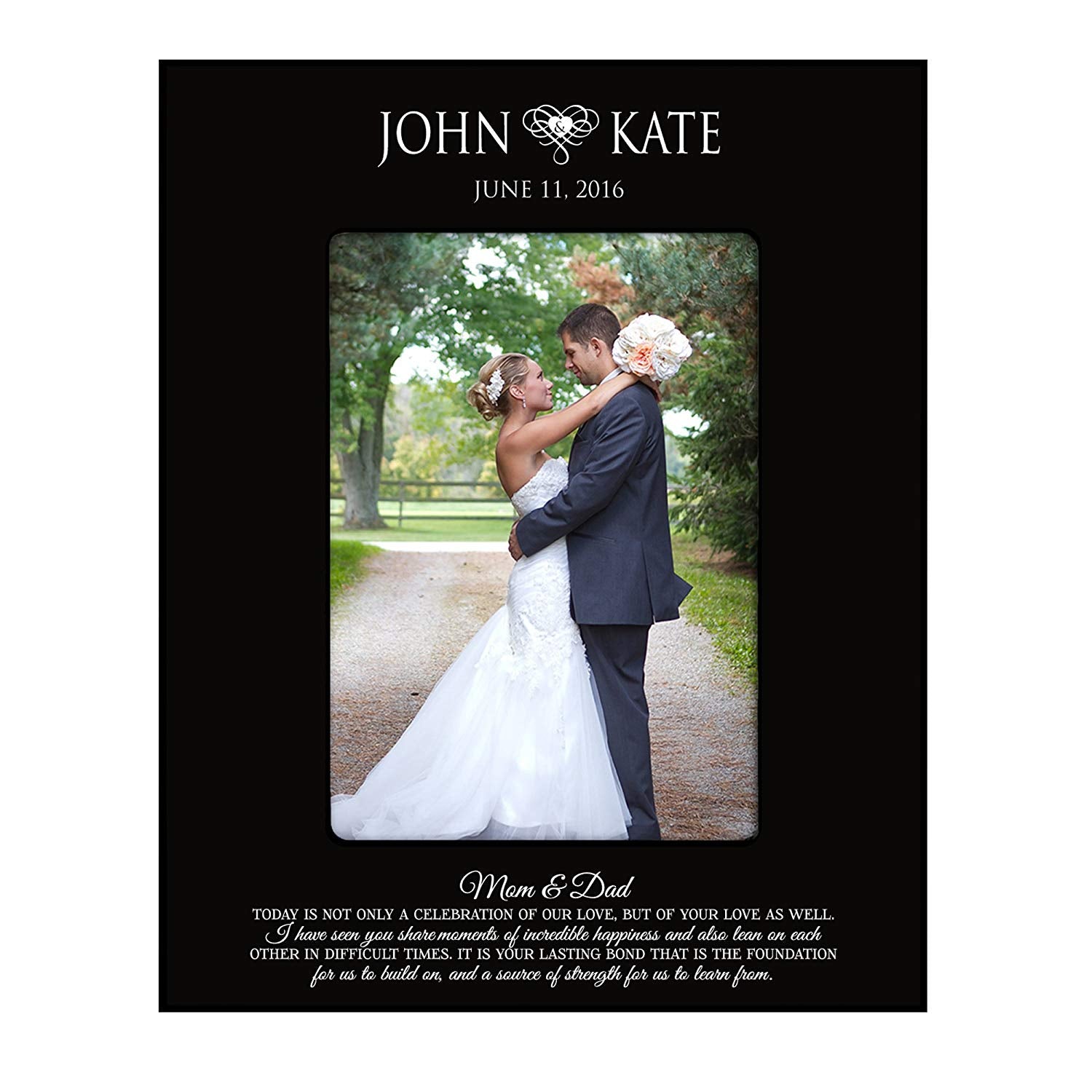 Wedding Photo Frame Personalized Wedding Gift "Mom & Dad" - LifeSong Milestones