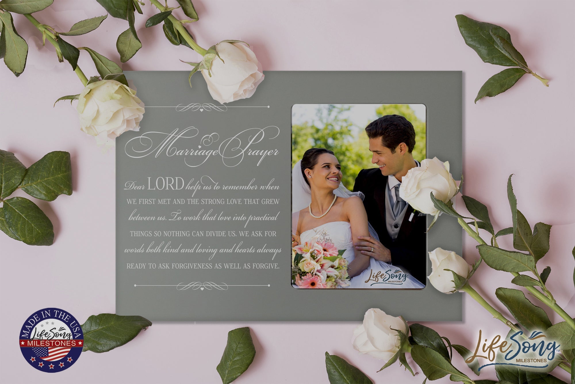 Wedding Picture Frame - Marriage Prayer - LifeSong Milestones