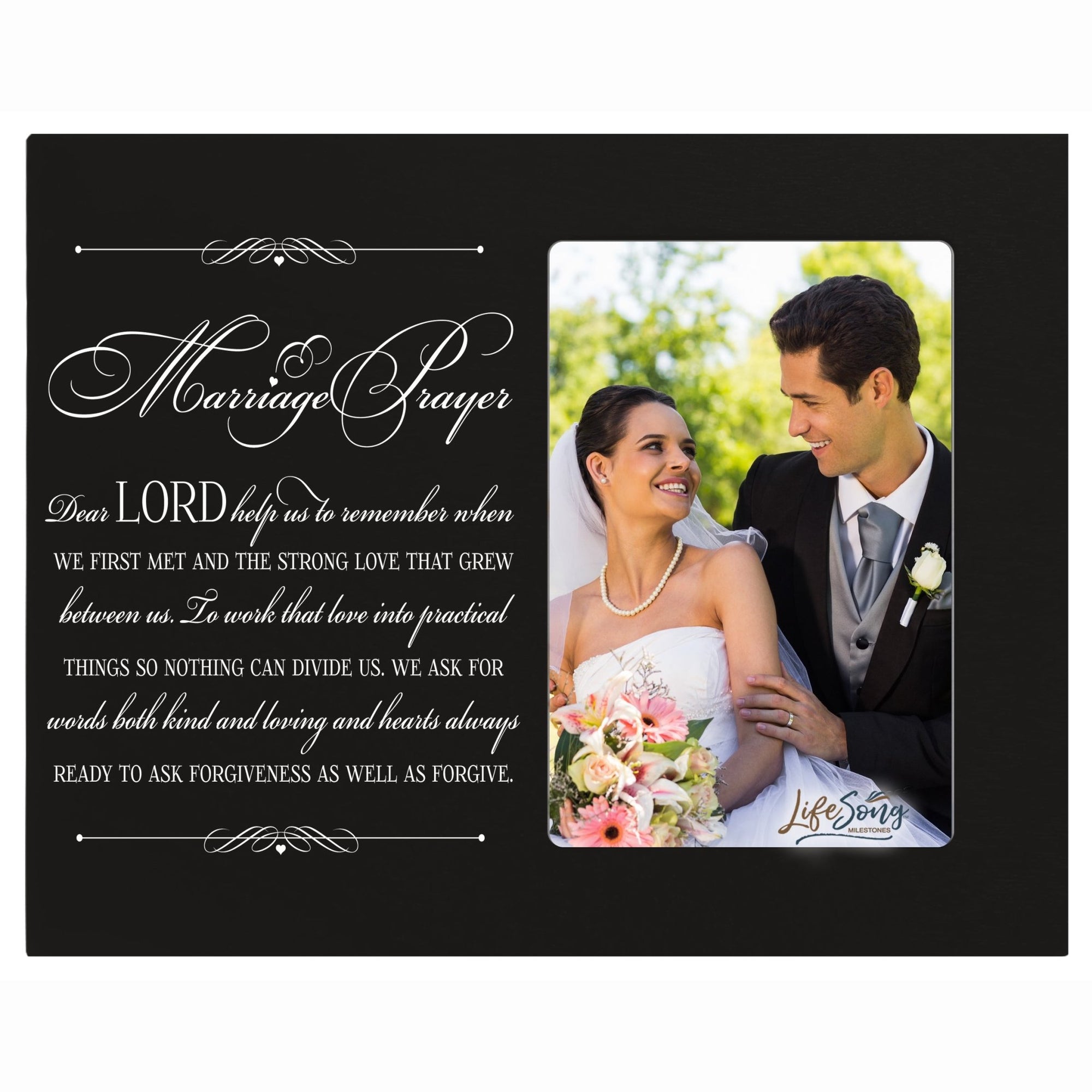 Wedding Picture Frame - Marriage Prayer - LifeSong Milestones