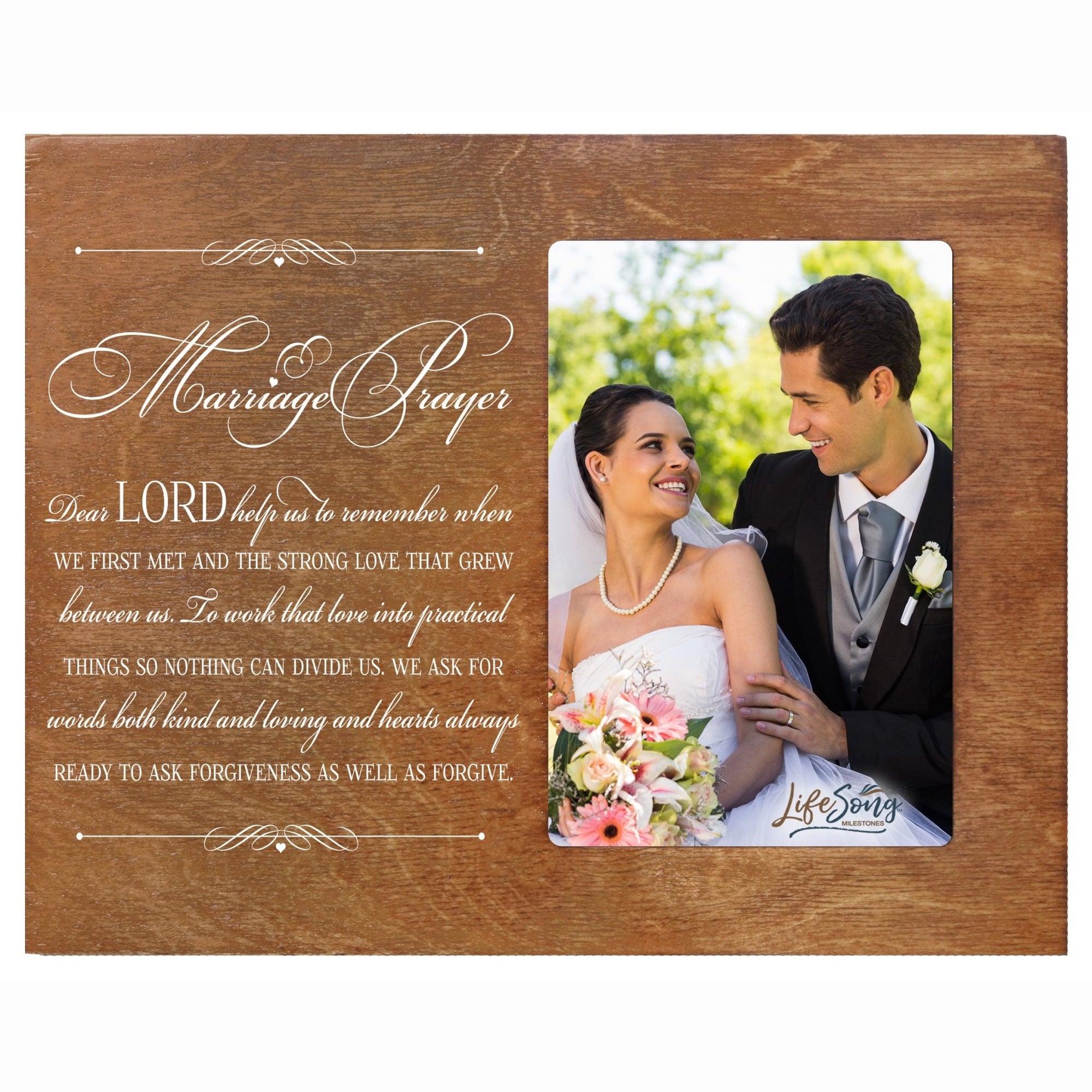 Wedding Picture Frame - Marriage Prayer - LifeSong Milestones