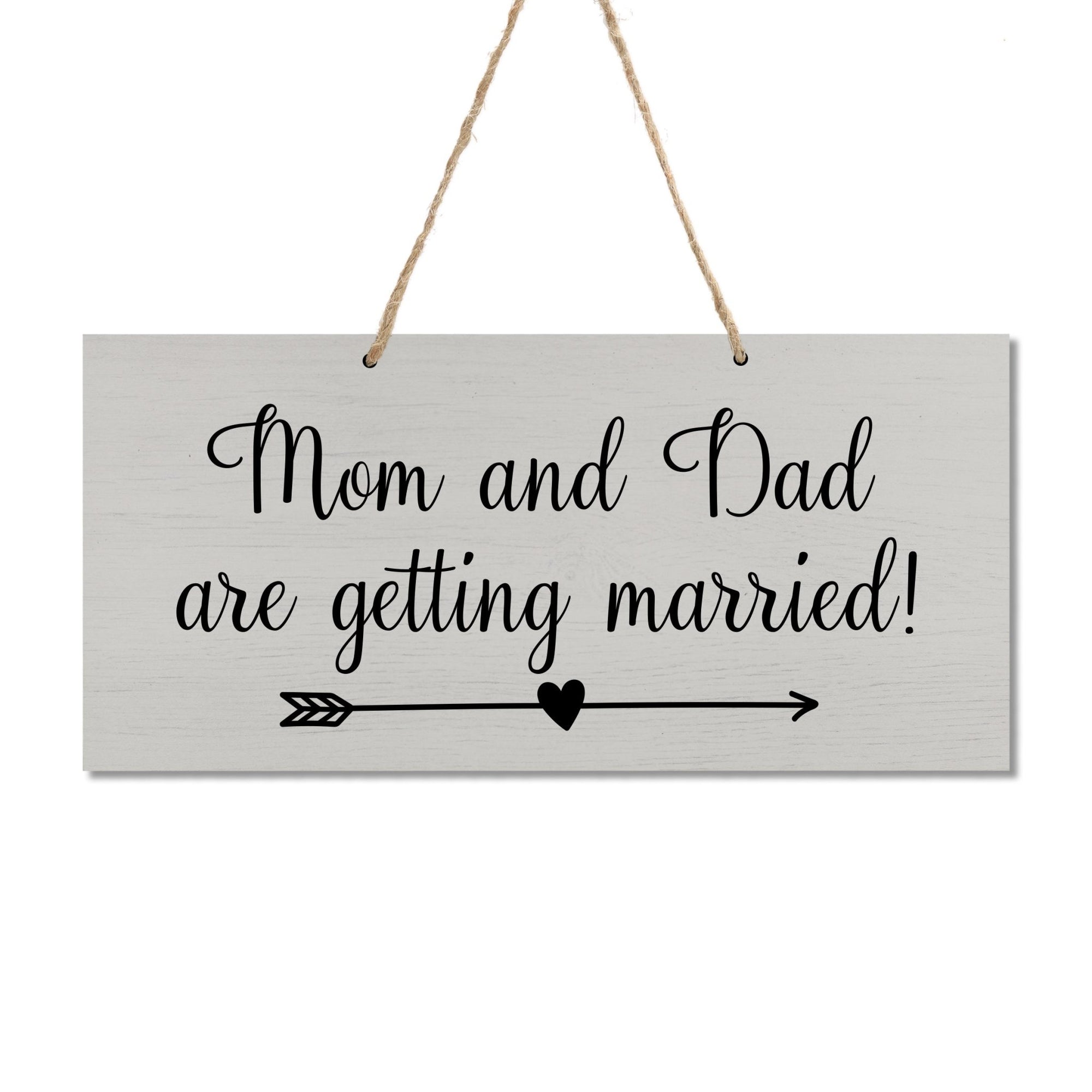 Wedding Rope Sign Decoration For Dog - Mom and Dad Arrow - LifeSong Milestones