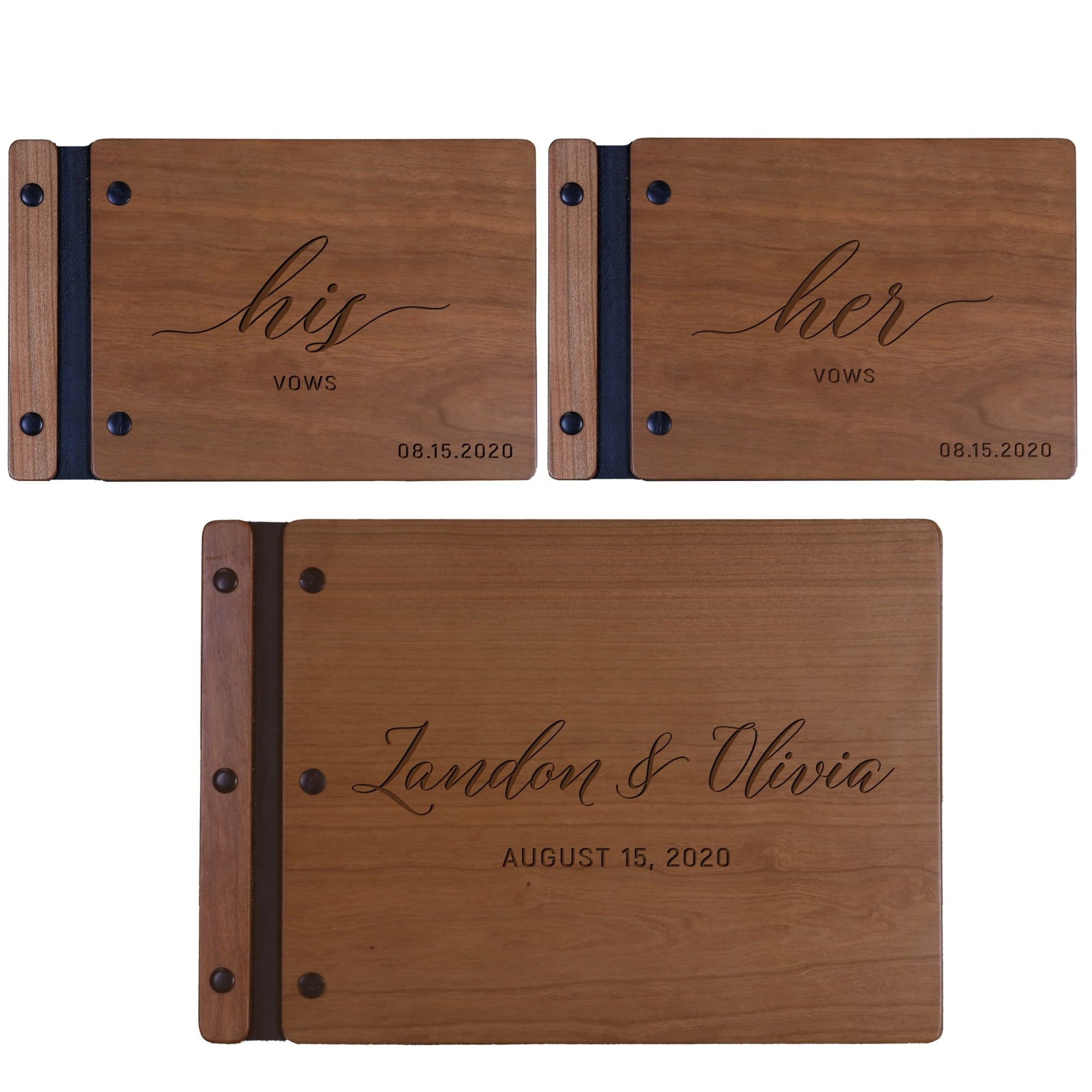 Wedding Vow Guest Book 3 Piece - Design D - LifeSong Milestones