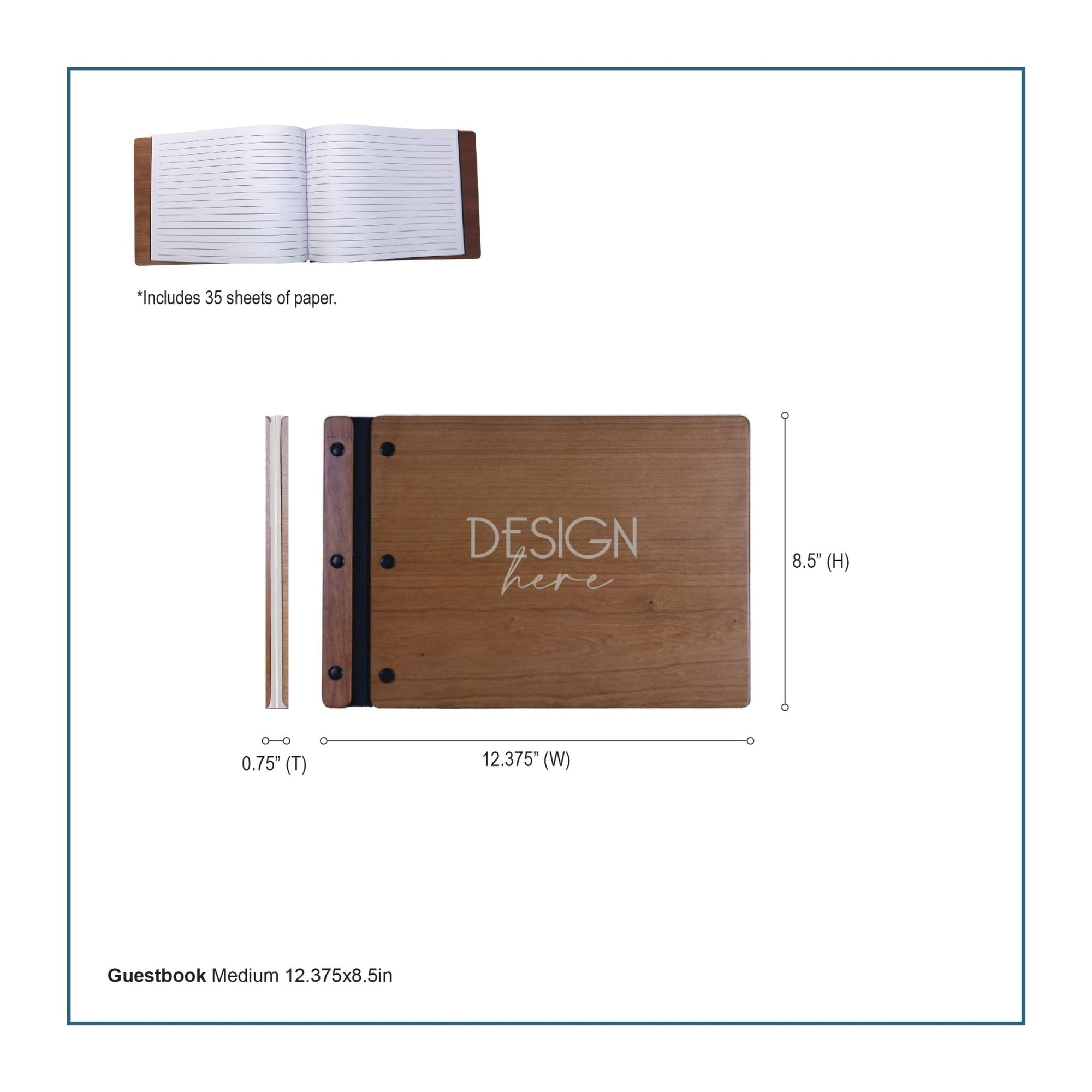 Wedding Vow Guest Book 3 Piece - Design D - LifeSong Milestones