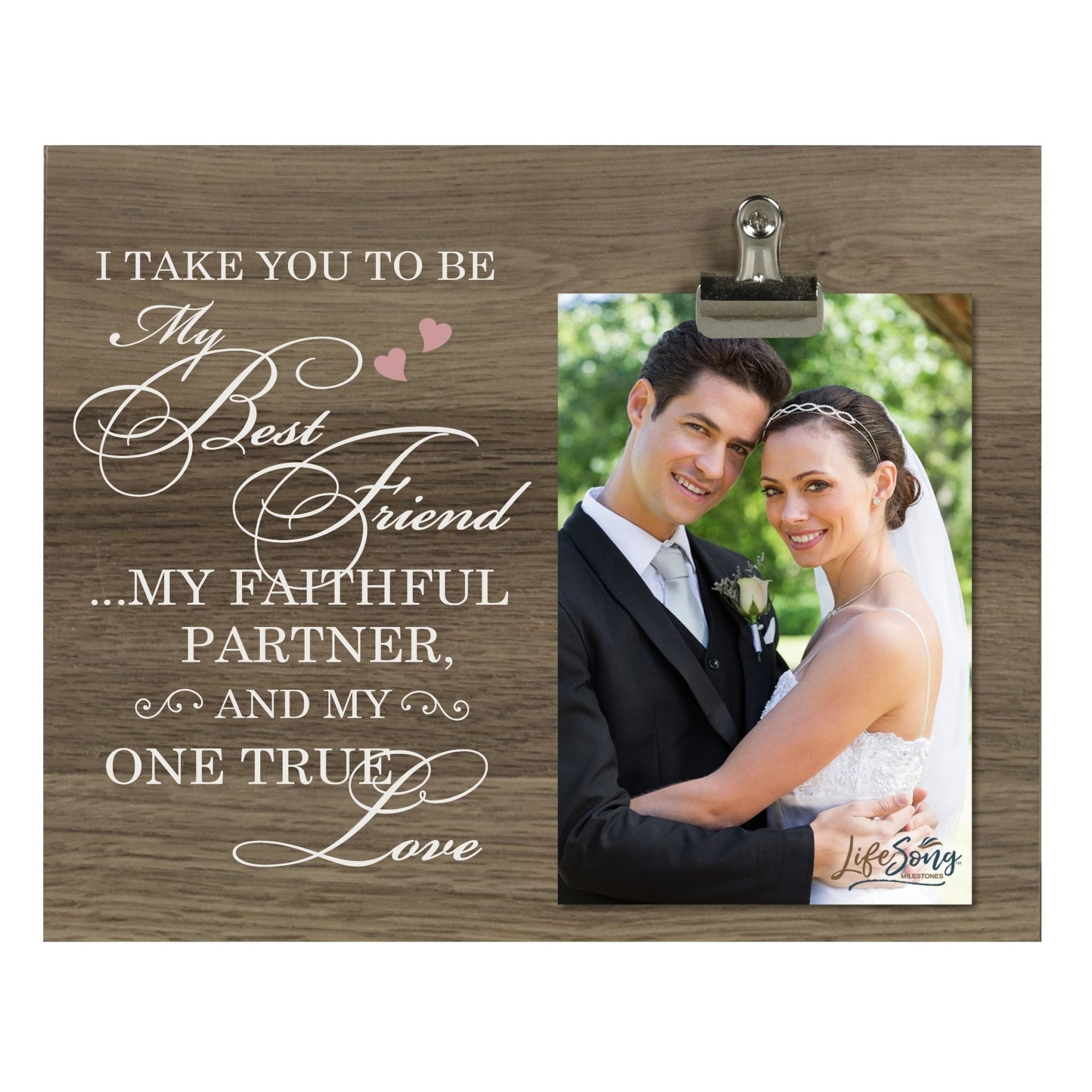 Wedding Vow Photo Clip Board - My Best Friend - LifeSong Milestones