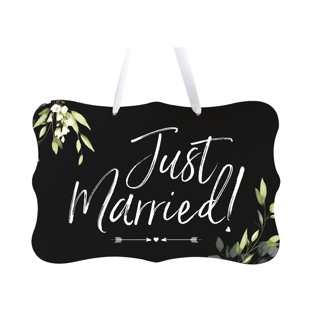 Wedding Wall Hanging Sign - Just Married - LifeSong Milestones