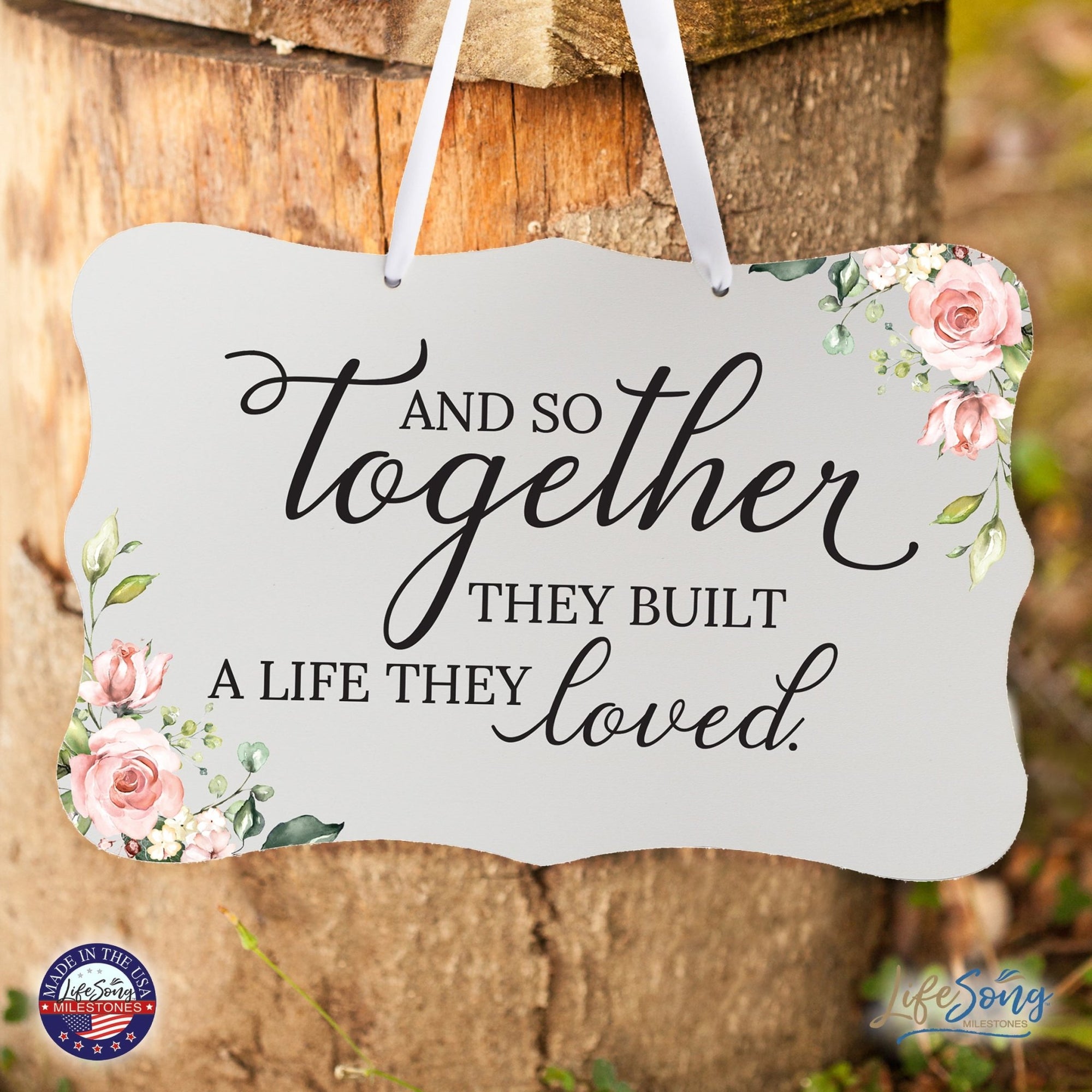 Wedding Wall Hanging Signs For Ceremony And Reception For Couples - And So Together - LifeSong Milestones