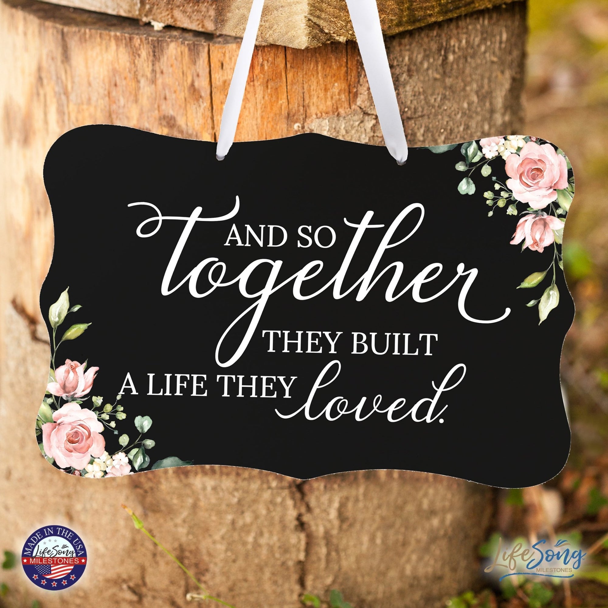 Wedding Wall Hanging Signs For Ceremony And Reception For Couples - And So Together - LifeSong Milestones