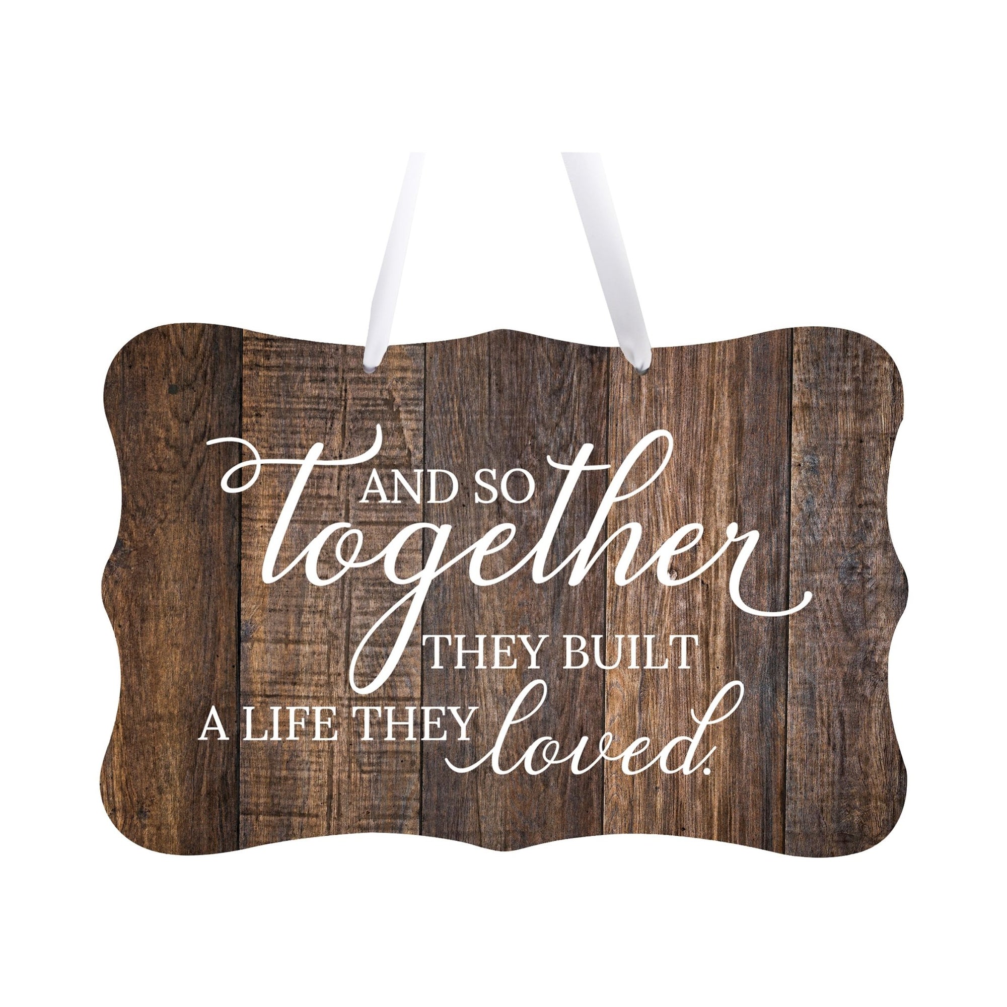 Wedding Wall Hanging Signs For Ceremony And Reception For Couples - And So Together - LifeSong Milestones