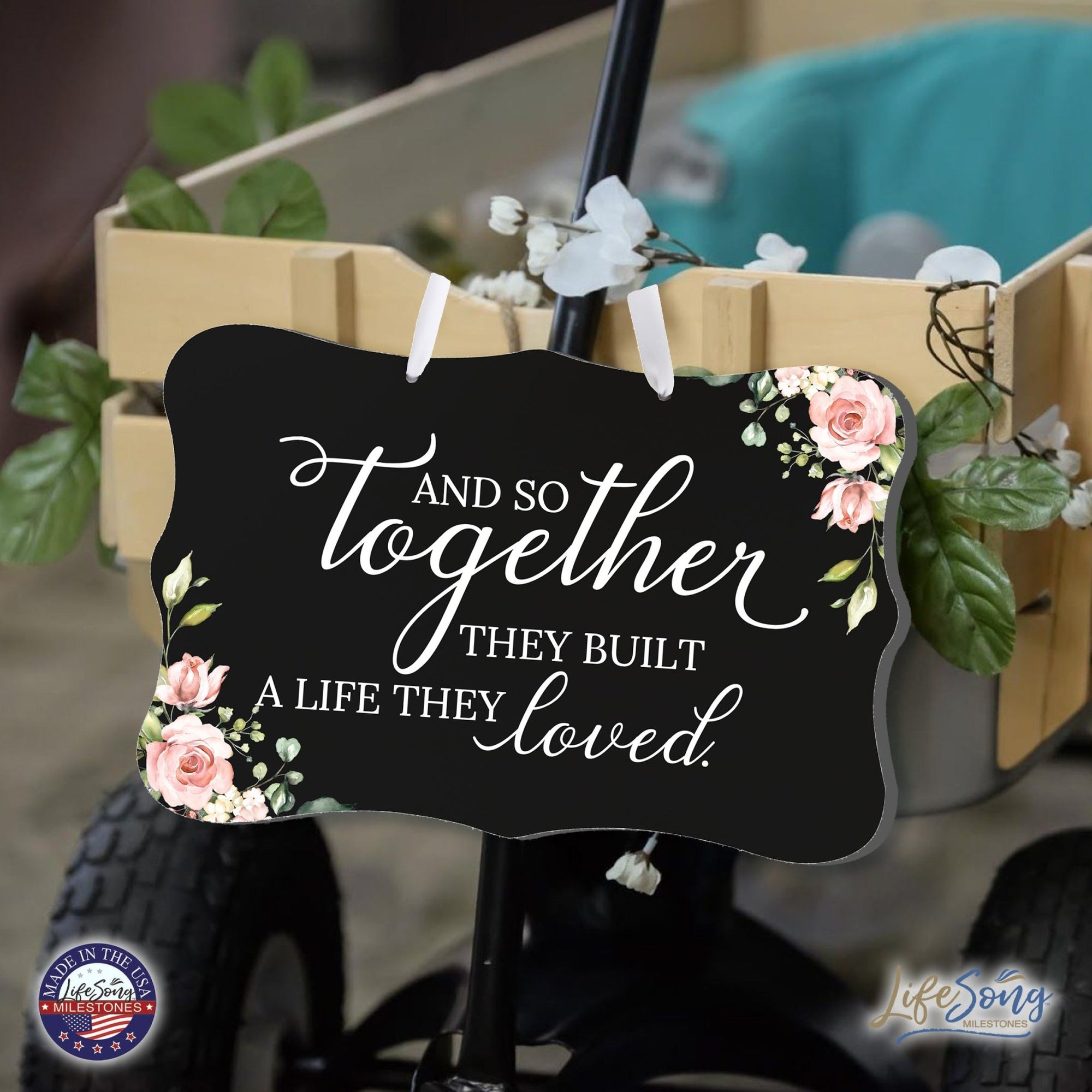 Wedding Wall Hanging Signs For Ceremony And Reception For Couples - And So Together - LifeSong Milestones