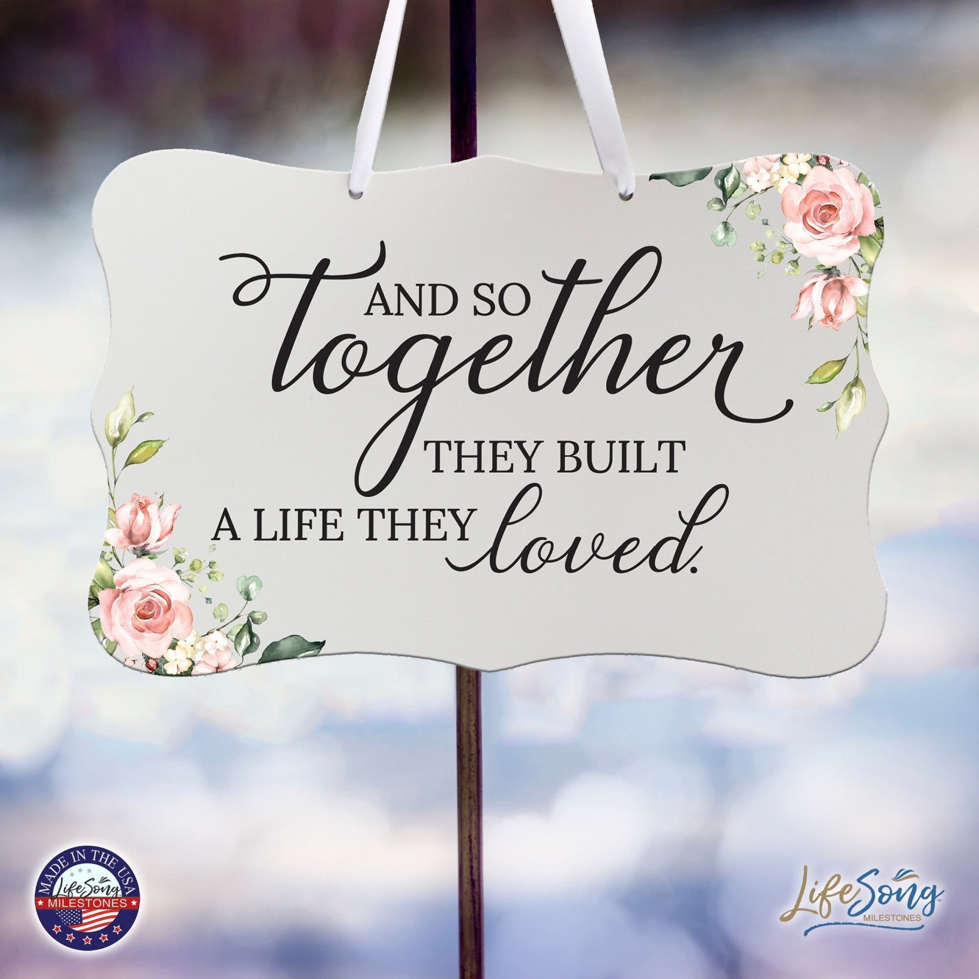 Wedding Wall Hanging Signs For Ceremony And Reception For Couples - And So Together - LifeSong Milestones