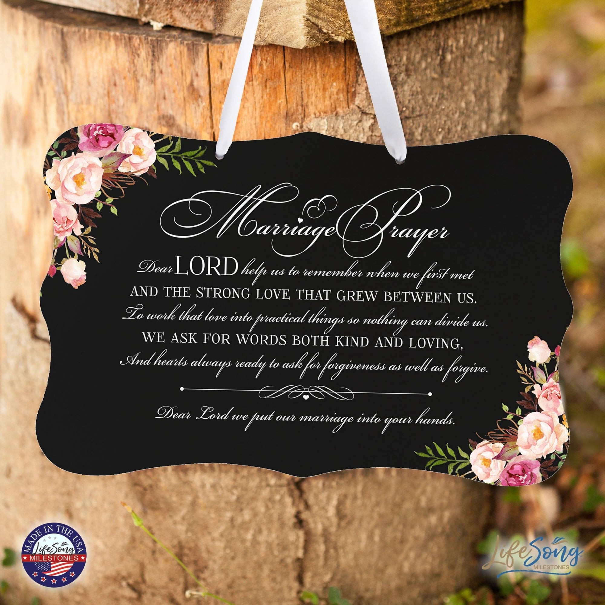 Wedding Wall Hanging Signs For Ceremony And Reception For Couples - Marriage Prayer - LifeSong Milestones