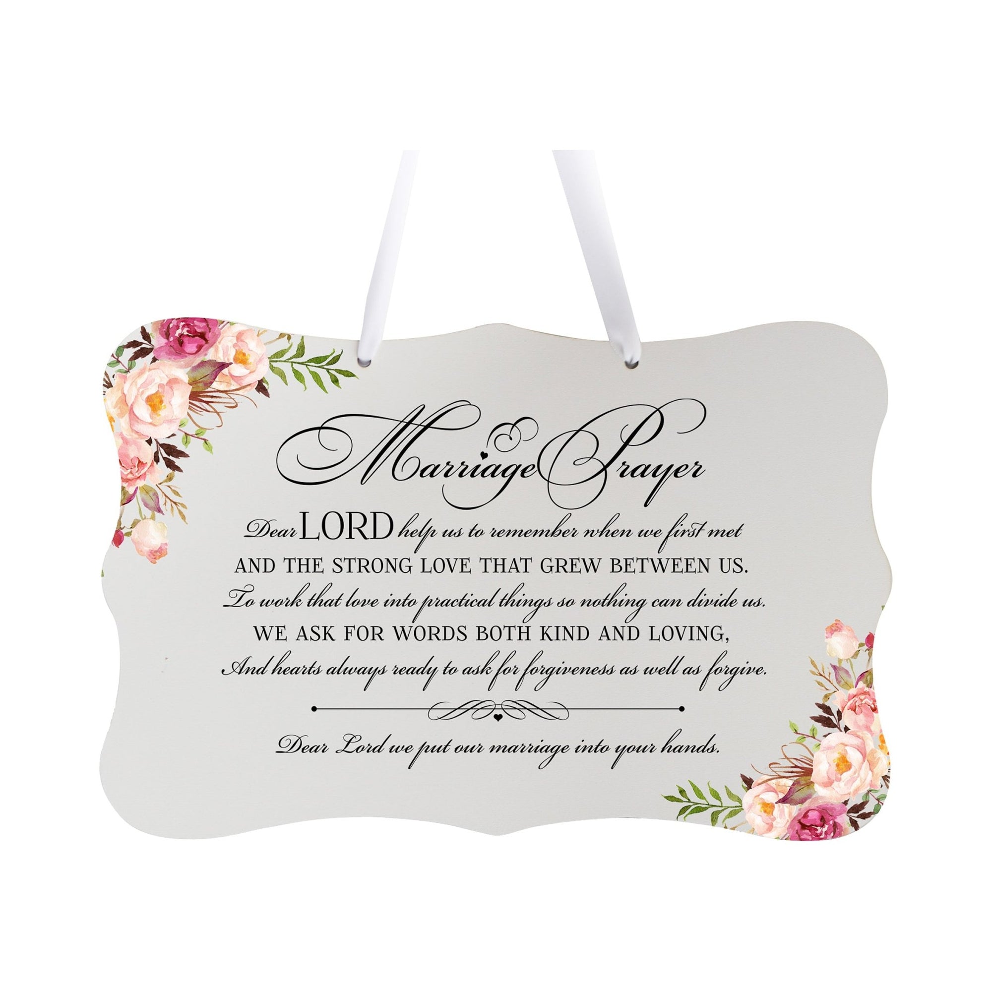 Wedding Wall Hanging Signs For Ceremony And Reception For Couples - Marriage Prayer - LifeSong Milestones