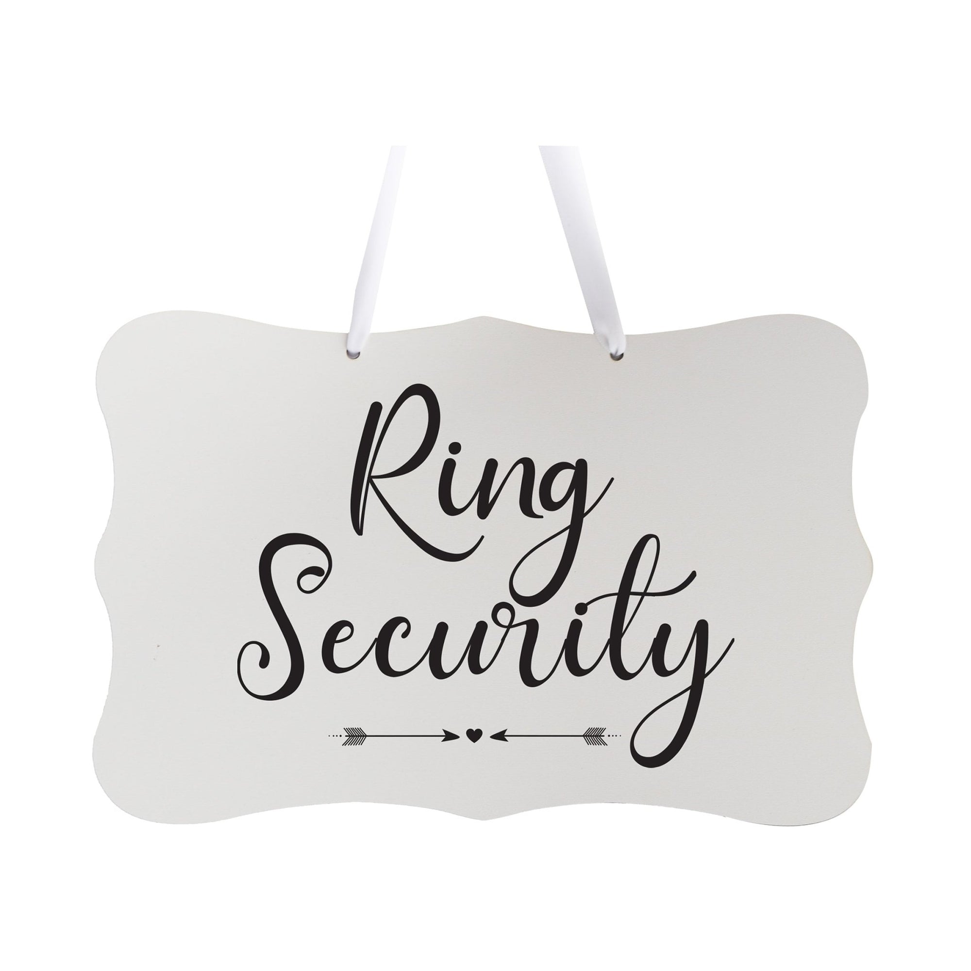 Wedding Wall Hanging Signs For Ceremony And Reception For Couples - Ring Security - LifeSong Milestones