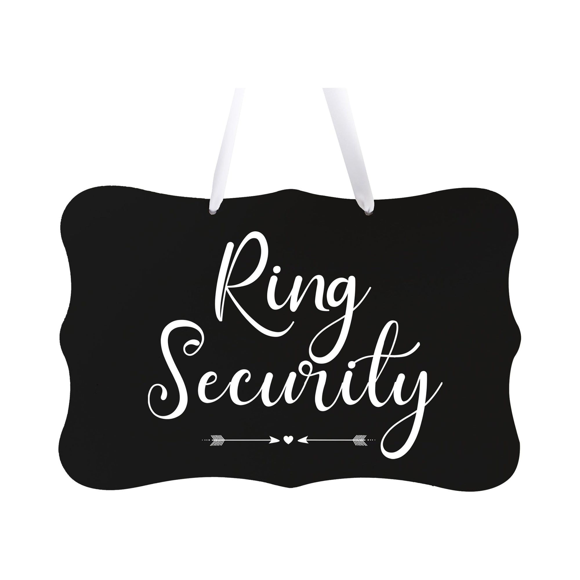 Wedding Wall Hanging Signs For Ceremony And Reception For Couples - Ring Security - LifeSong Milestones