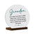 White Round Sign With Wooden Base For Grandparents Gift Ideas - Grandpa Has Ears - LifeSong Milestones