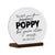 White Round Sign With Wooden Base For Grandparents Gift Ideas - You Ain’t Perfect Poppy - LifeSong Milestones