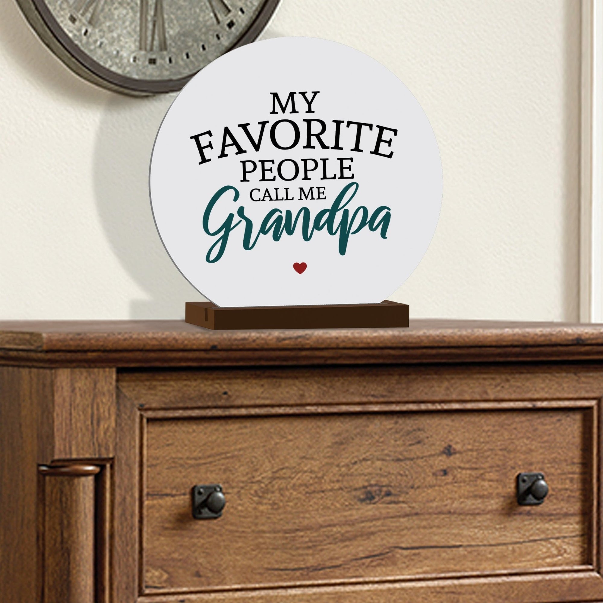 White Round Sign With Wooden Base For Grandparents Gift Ideas - Your Are A Fantastic - LifeSong Milestones