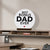 White Round Sign With Wooden Base For Stepdad Gift Ideas - Best Bonus Dad Ever - LifeSong Milestones